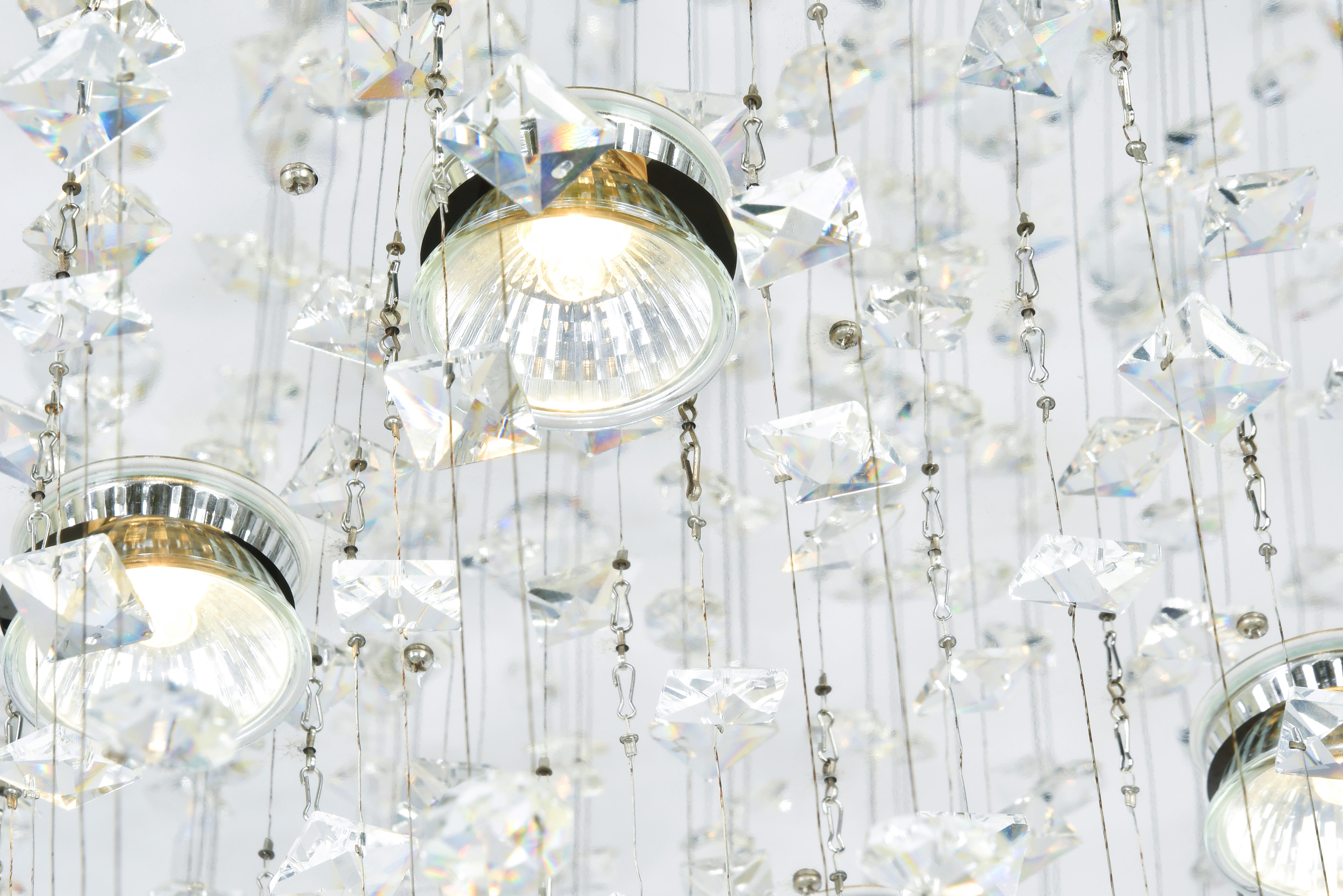 Galaxy 9 Light Chrome Chandelier Clear Royal Cut Crystal, , large