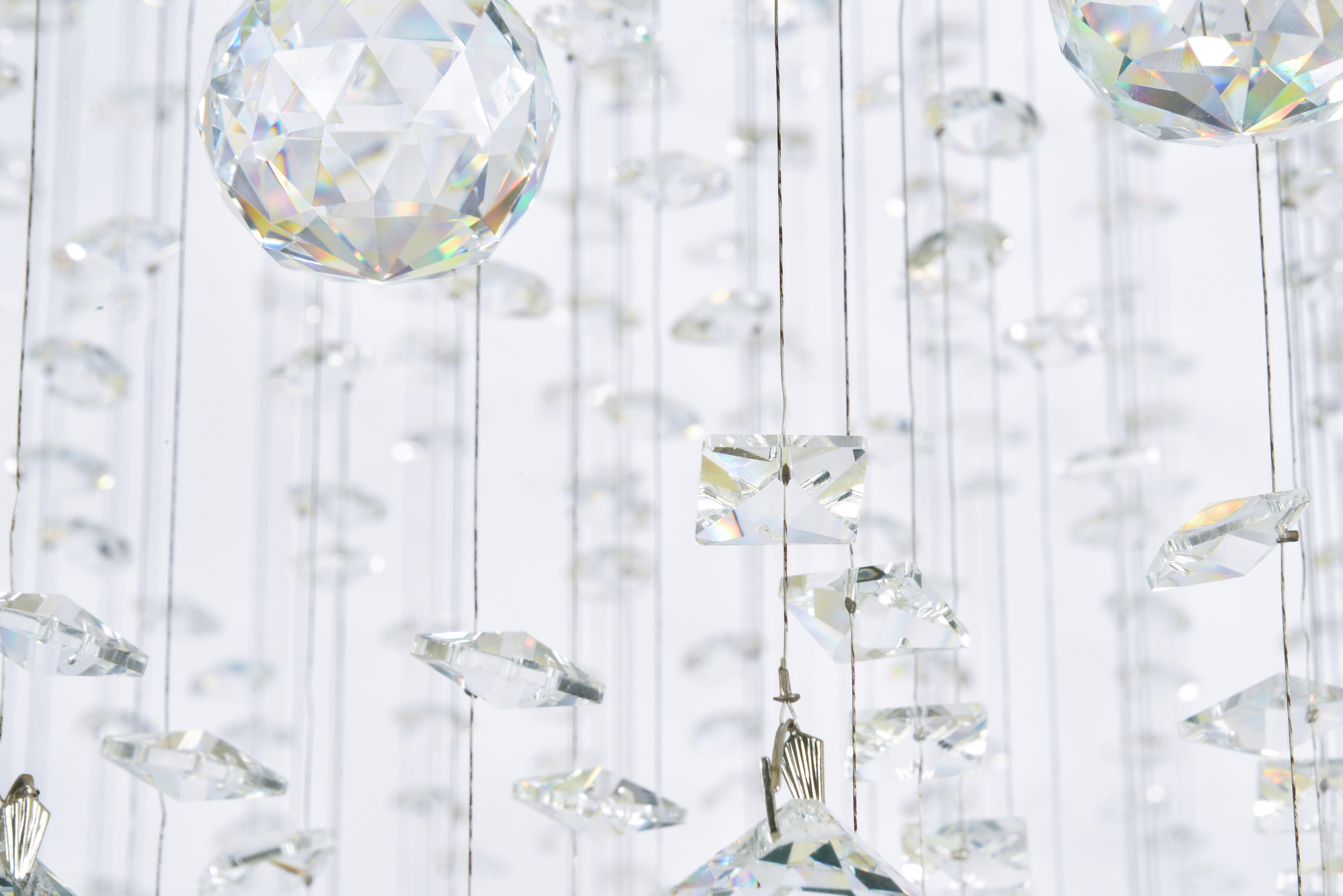 Galaxy 9 Light Chrome Chandelier Clear Royal Cut Crystal, , large
