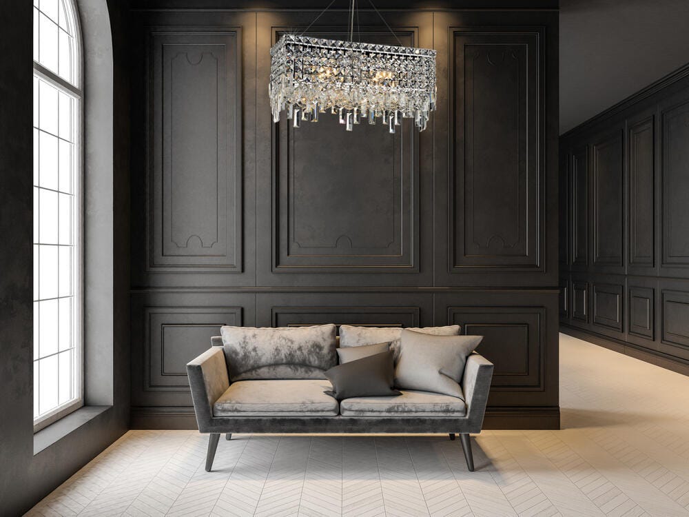 Maxime 4 Light Chrome Chandelier Clear Royal Cut Crystal, , rollover