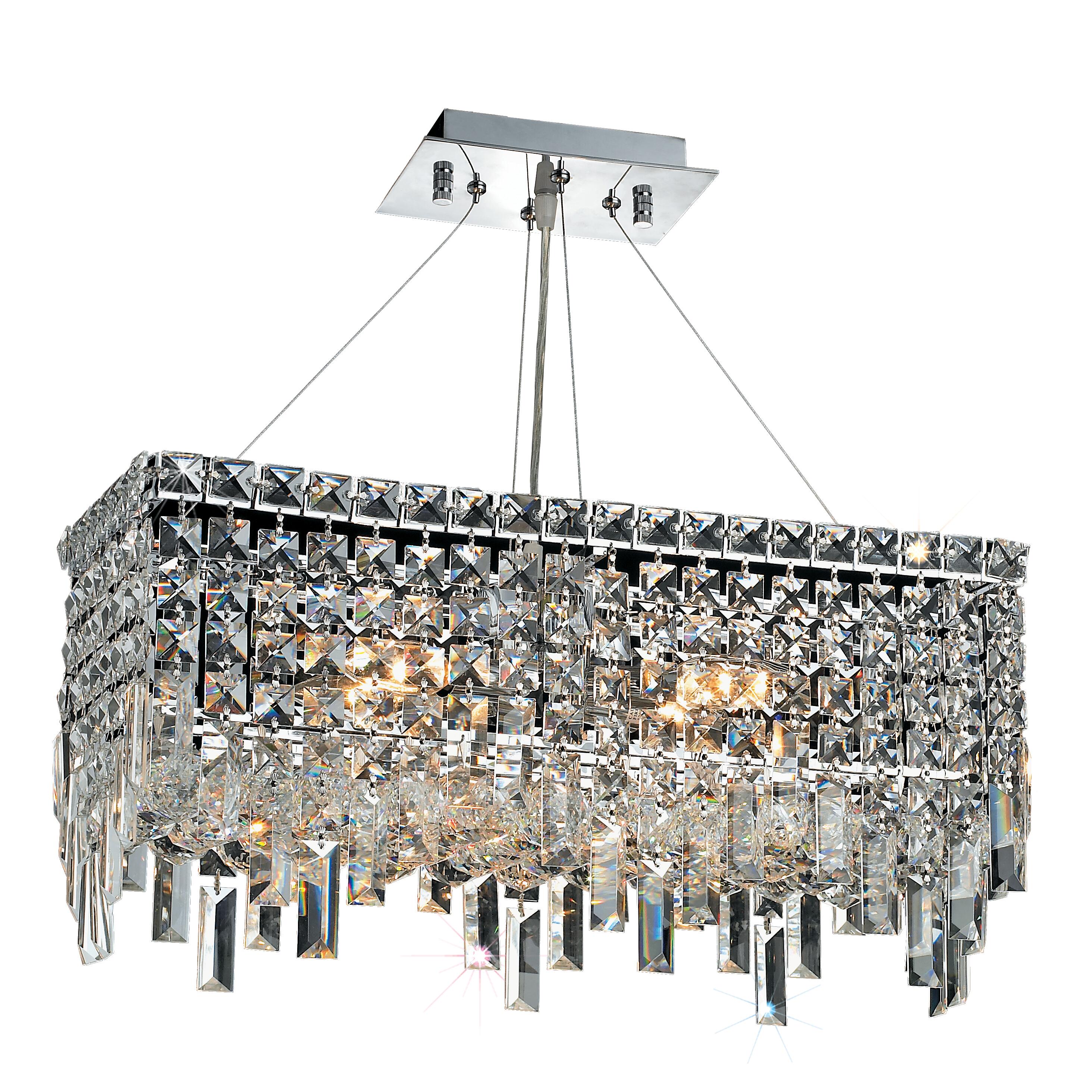 Maxime 4 Light Chrome Chandelier Clear Royal Cut Crystal, , large