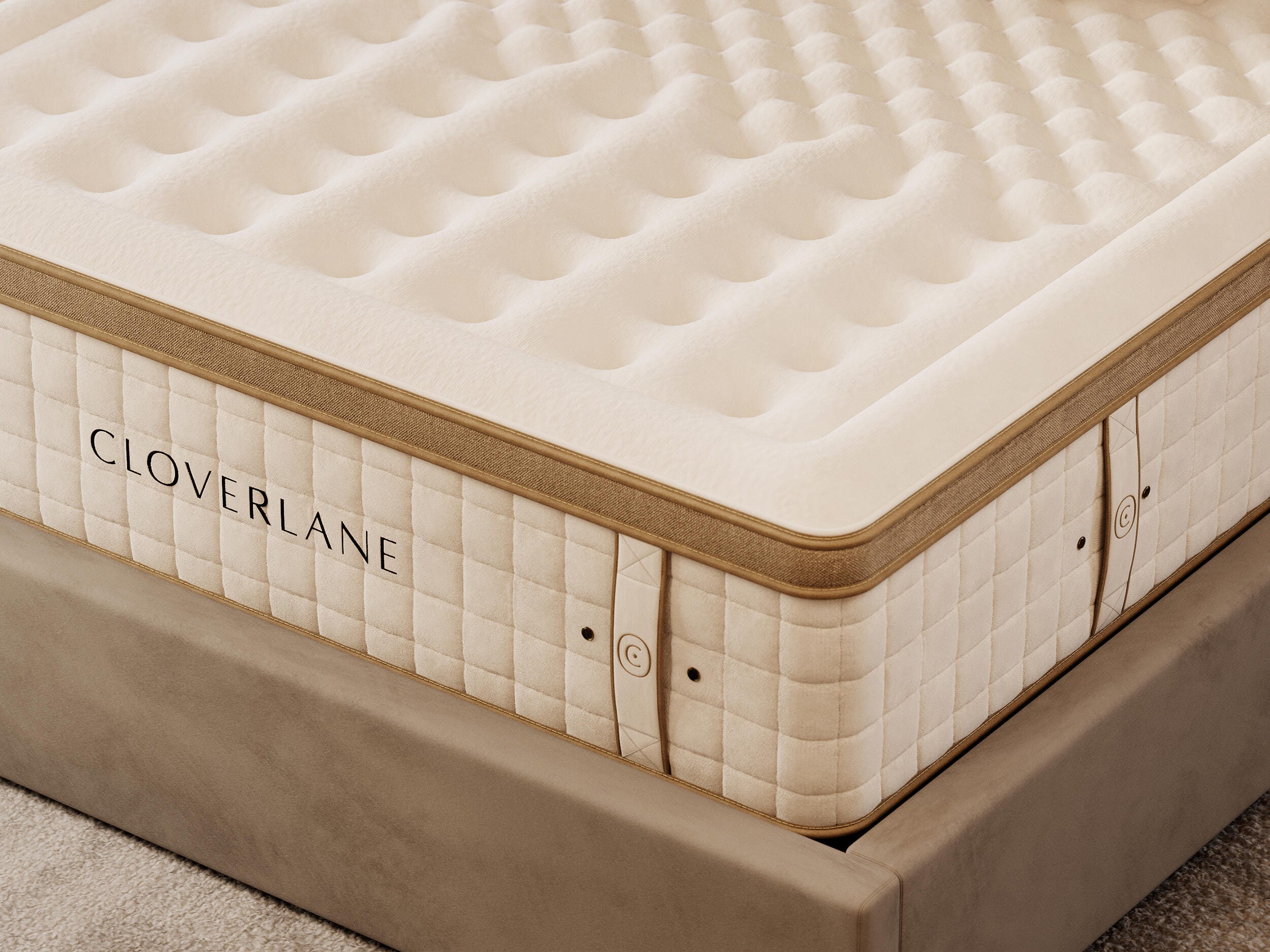 Cloverlane Hybrid Medium Queen Mattress, White, large
