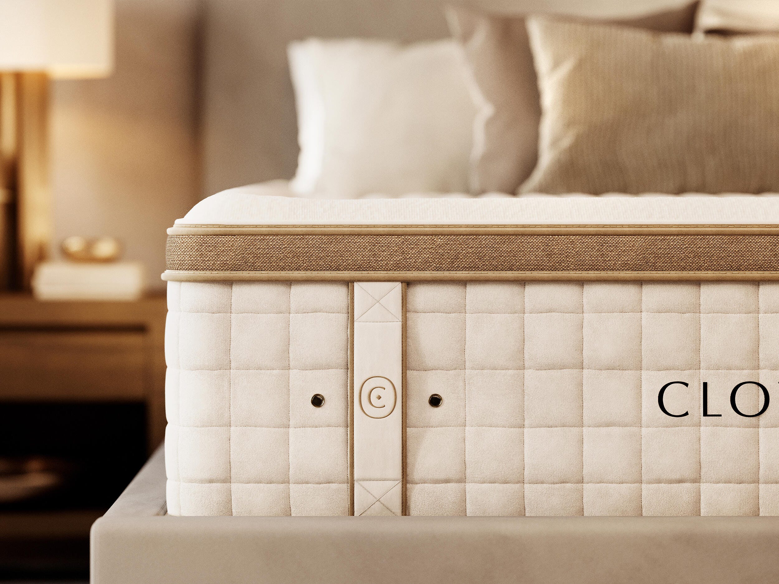 Cloverlane Hybrid Medium Queen Mattress, White, large
