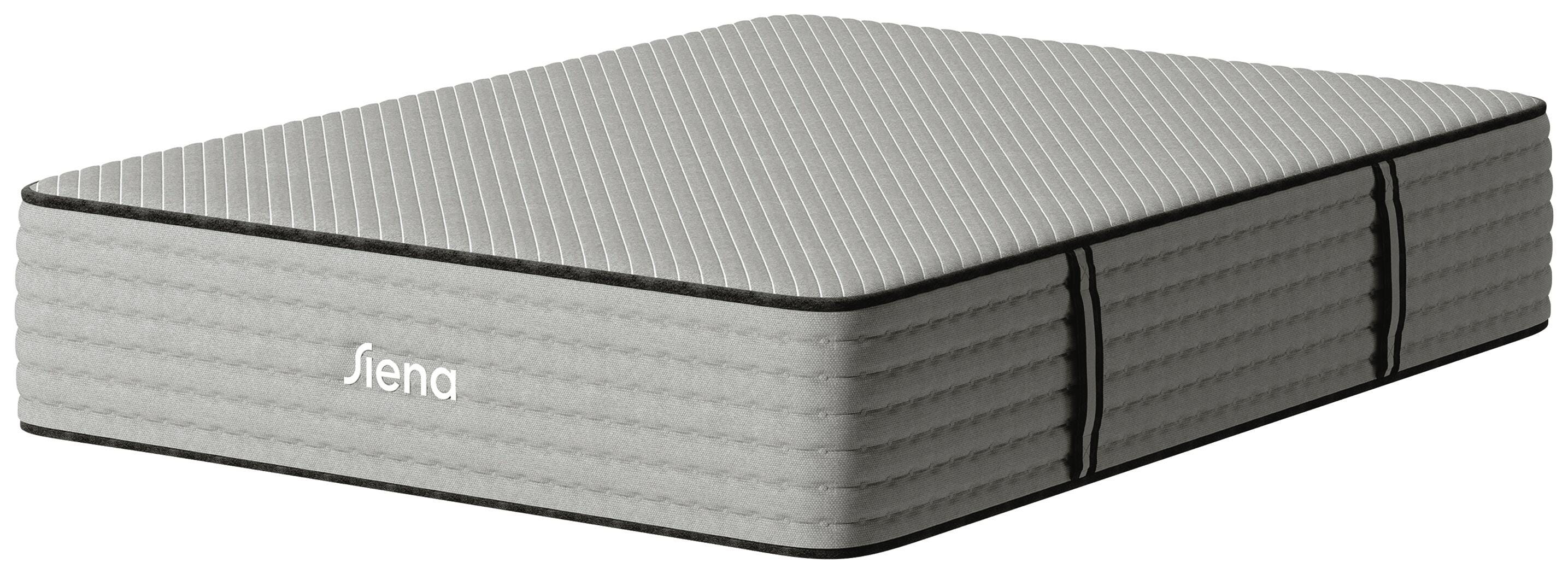 Siena Signature Hybrid 14 Inch Queen Mattress and 2 Pillows, Gray, large