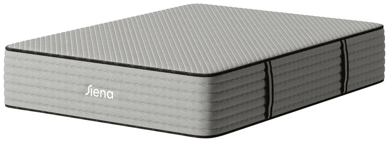 Siena Signature Hybrid 14 Inch King Mattress and 2 Pillows, Gray