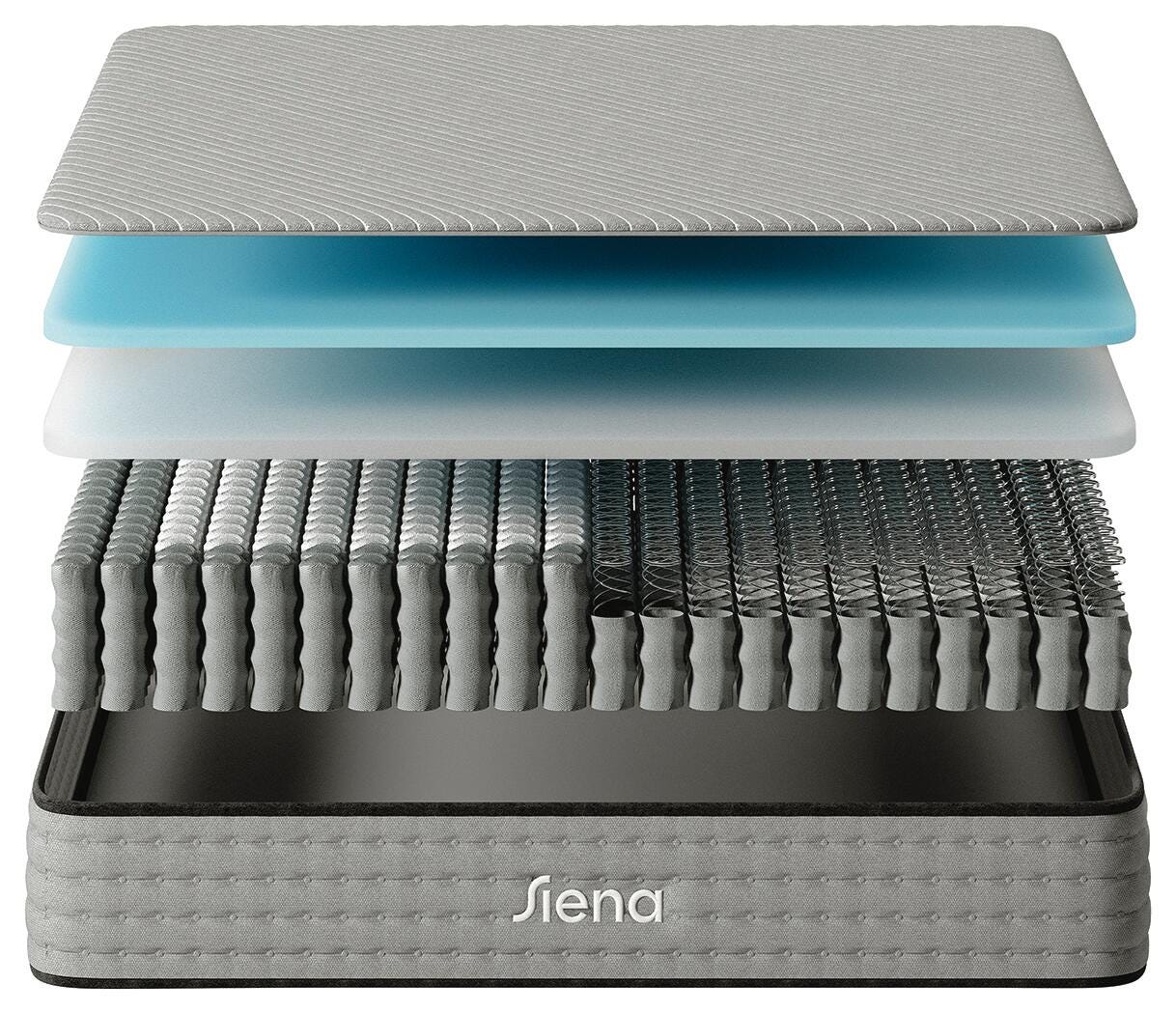 Siena Signature Hybrid 10 Inch King Mattress, Gray, large