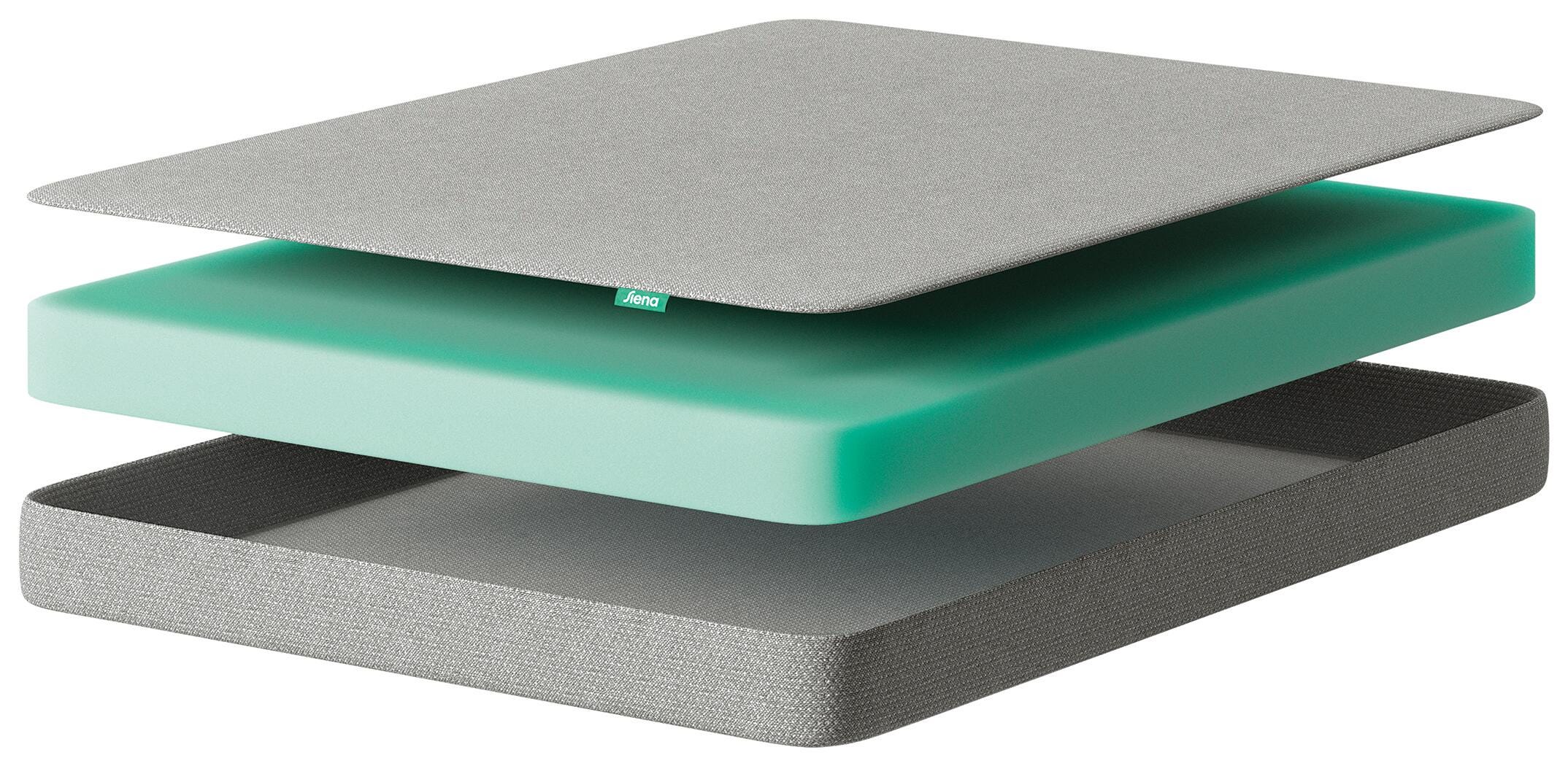 Siena Essential Memory Foam 6 Inch Queen Mattress, Gray, large
