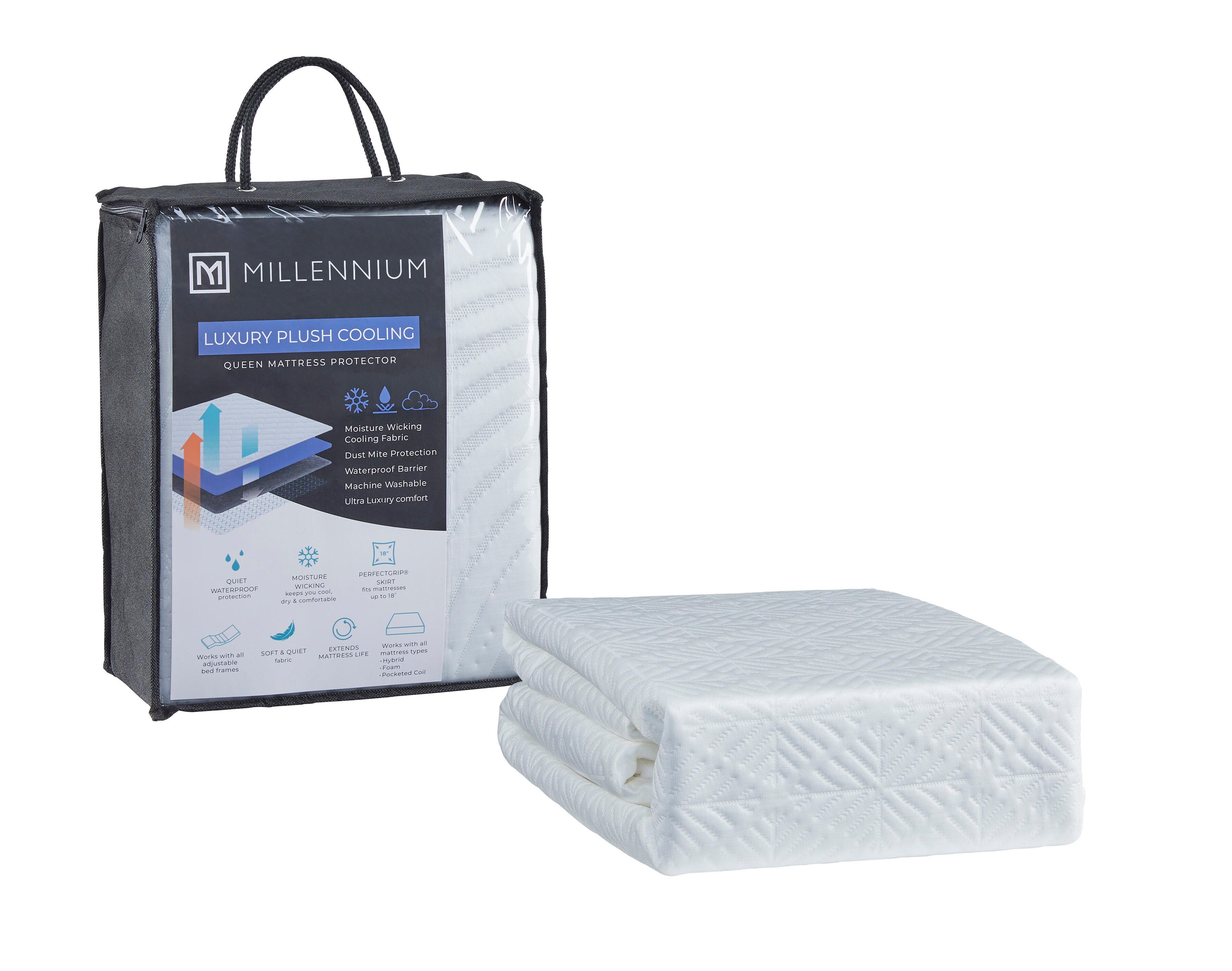 advanced Protector Queen Mattress Protector, White, large