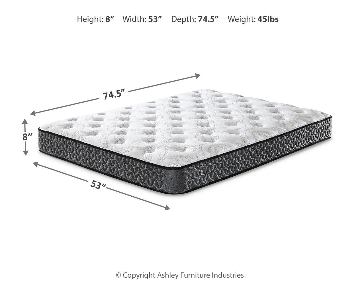 8 Inch Bonnell Hybrid Dimensions