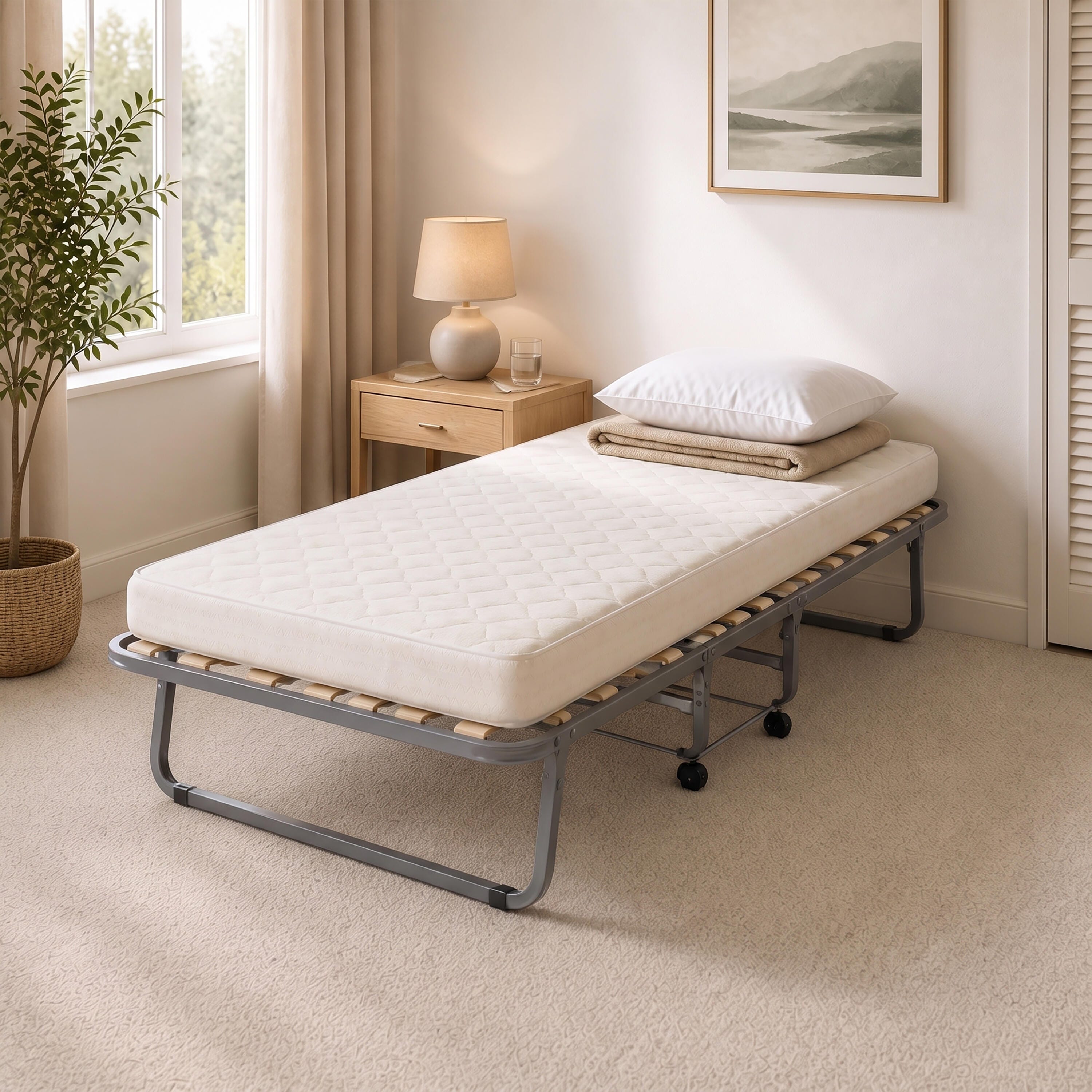 Linon Luxor Folding Bed with Memory Foam
