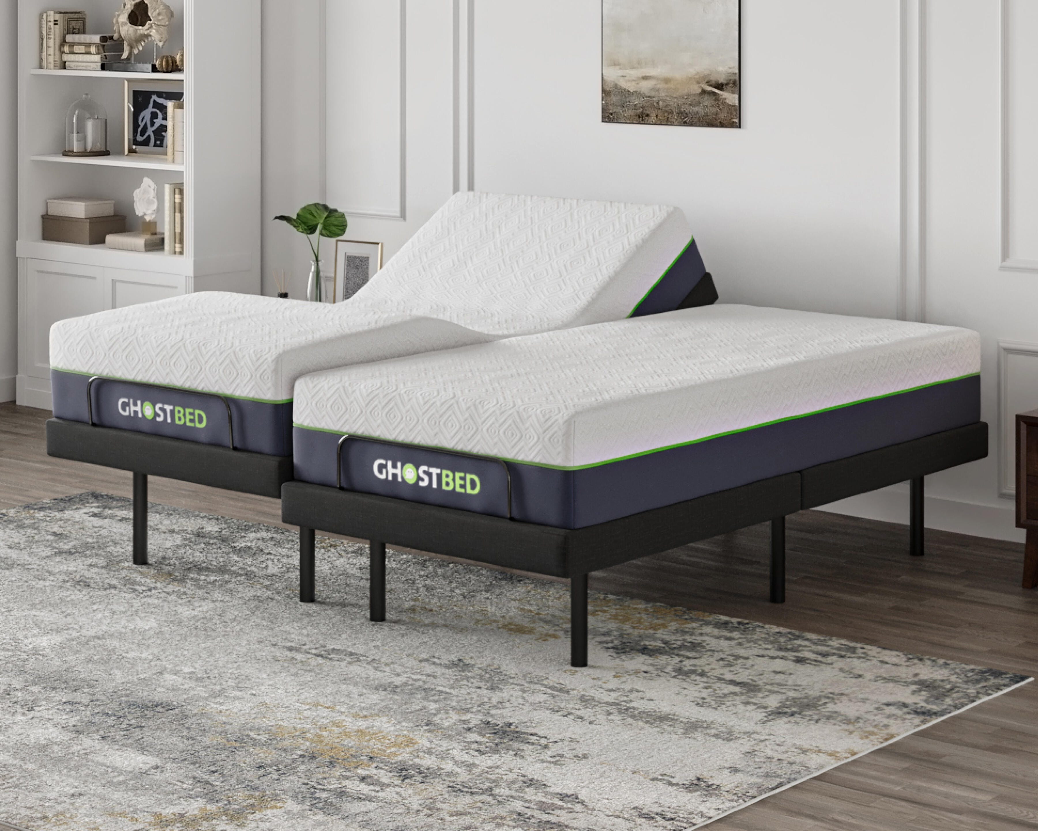 GhostBed Adjustable Bed Frame and Power Base, Black, large