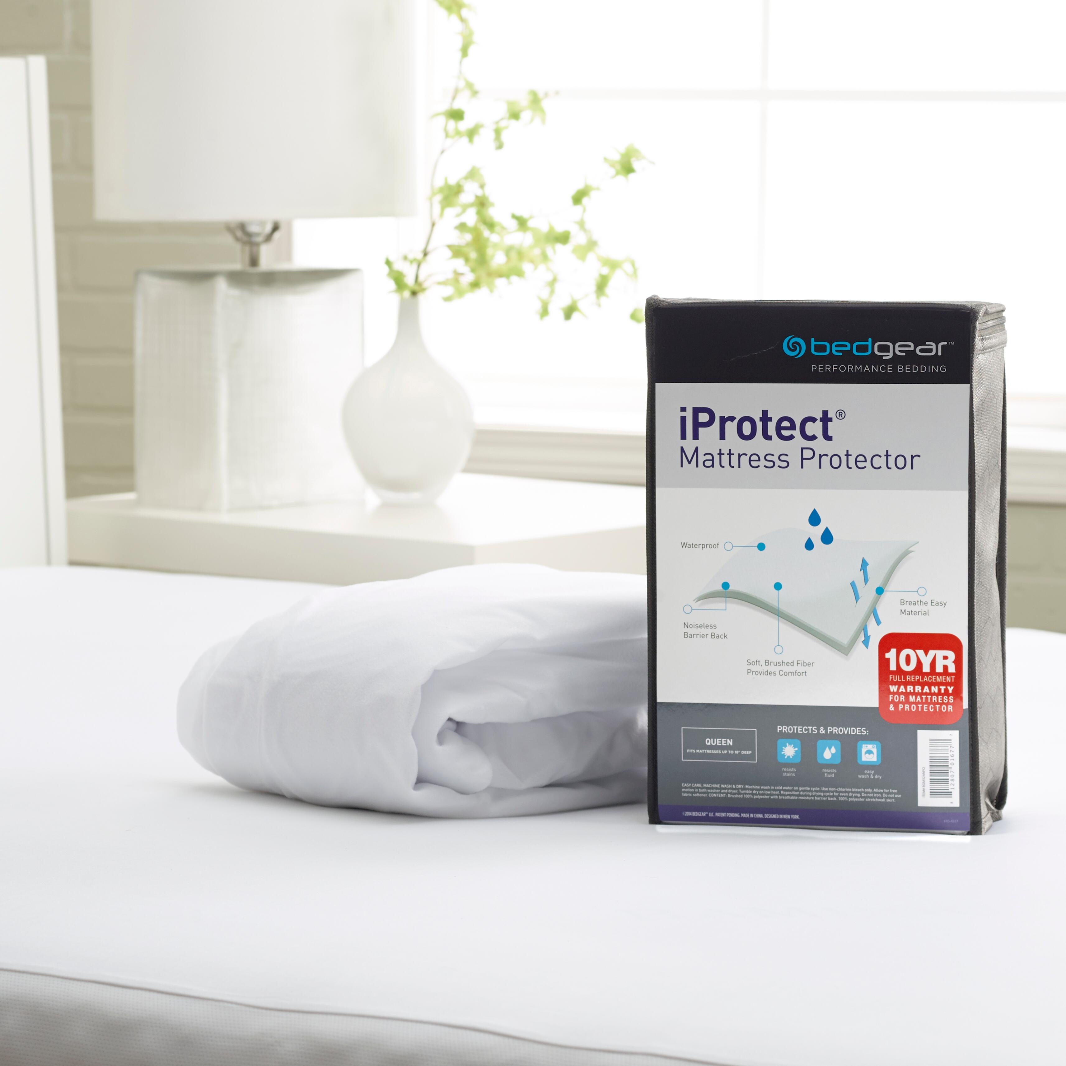 Bedgear iProtect Mattress Protector, White, large