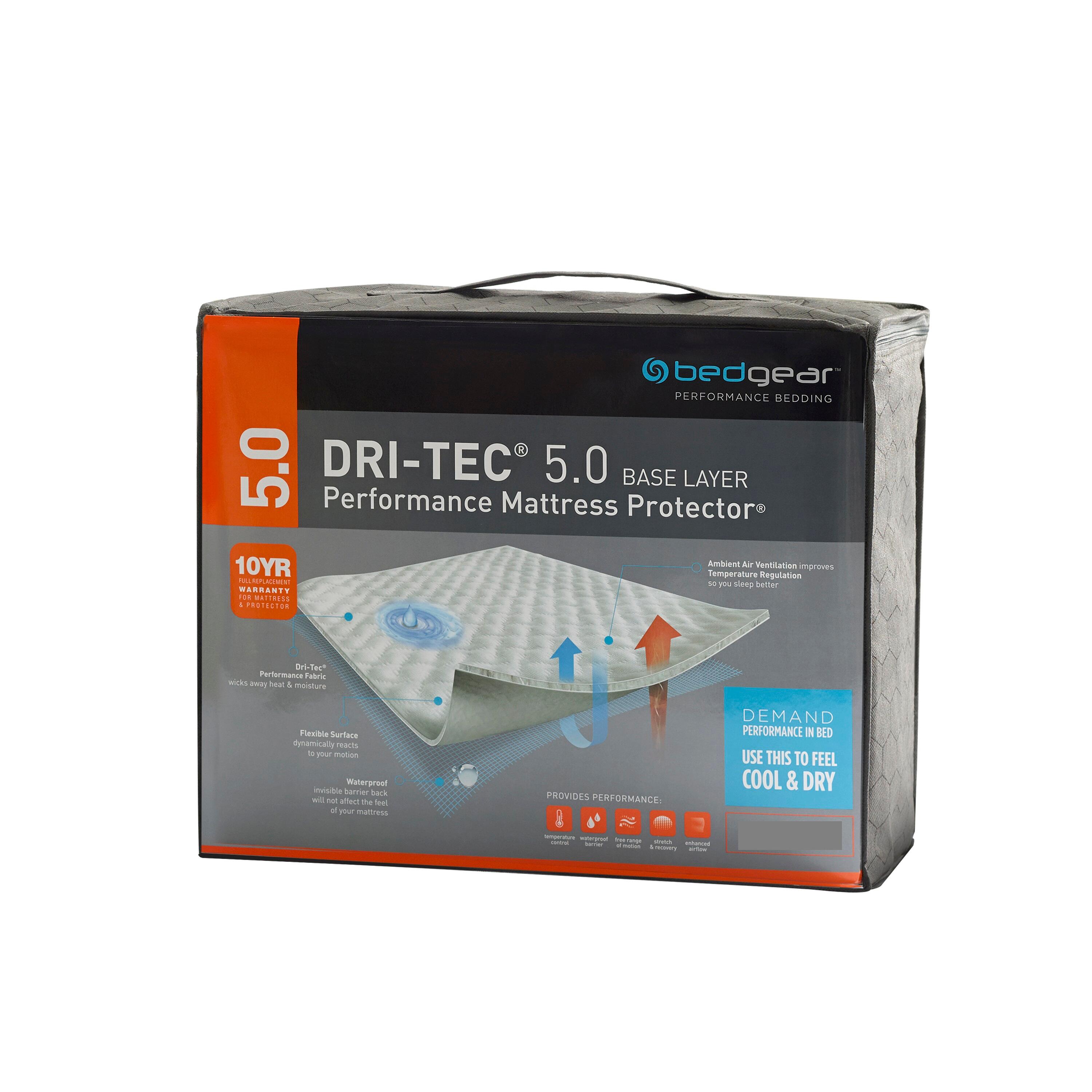 Bedgear Dri-Tec&reg; 5.0 Moisture Wicking Mattress Protector, White, rollover