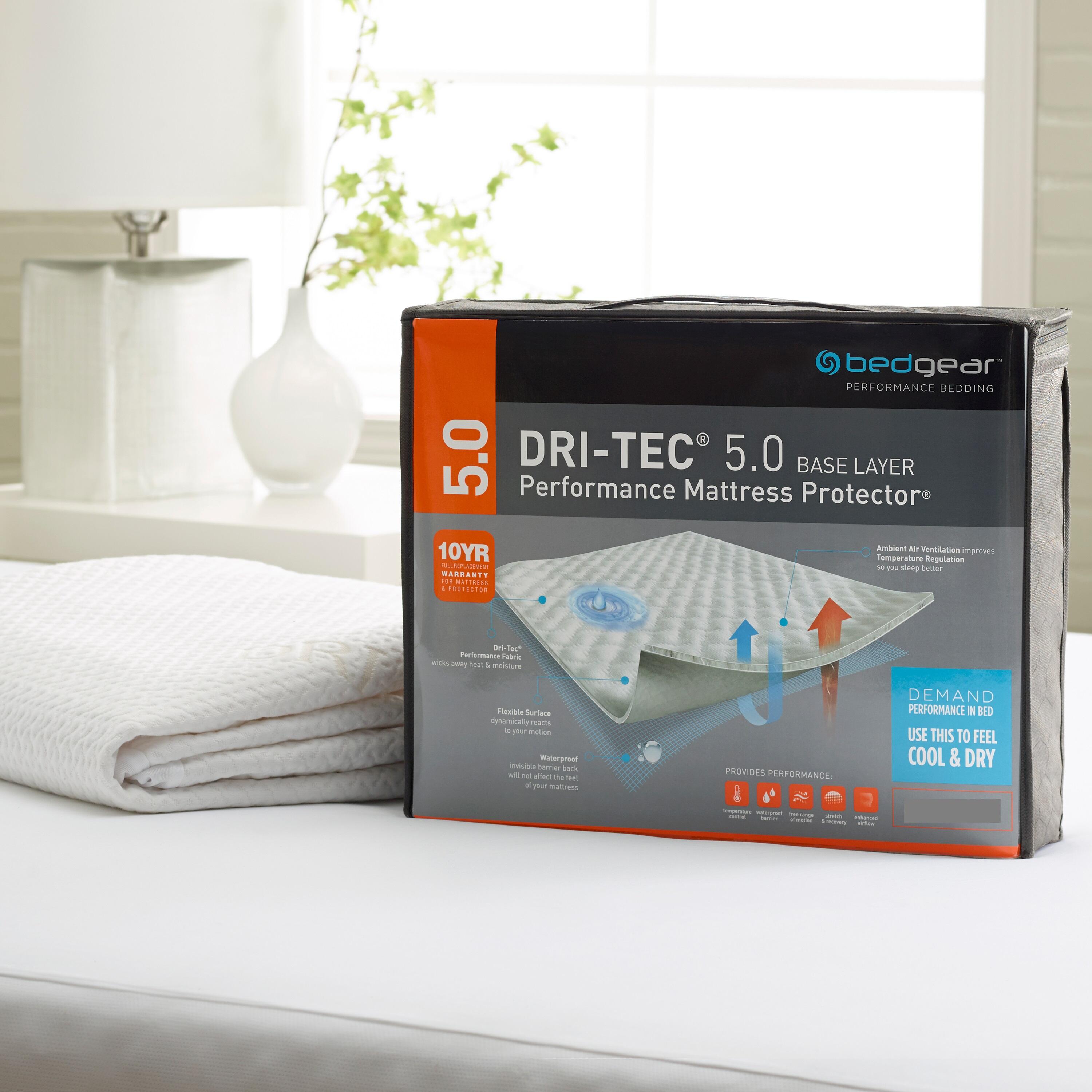 Bedgear Dri-Tec® 5.0 Moisture Wicking Mattress Protector, White, large