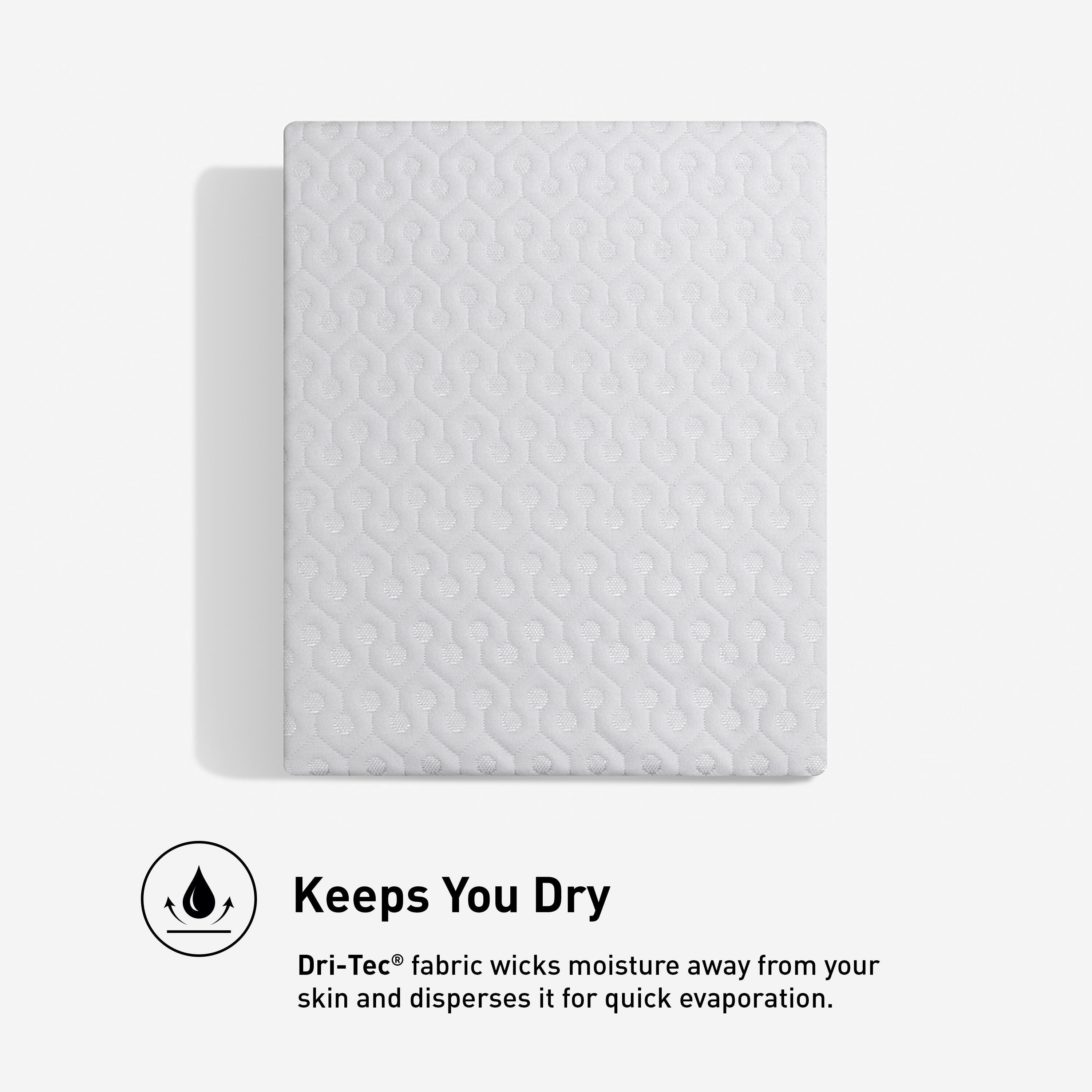 Bedgear Dri-Tec&reg; 5.0 Moisture Wicking Mattress Protector, White, rollover