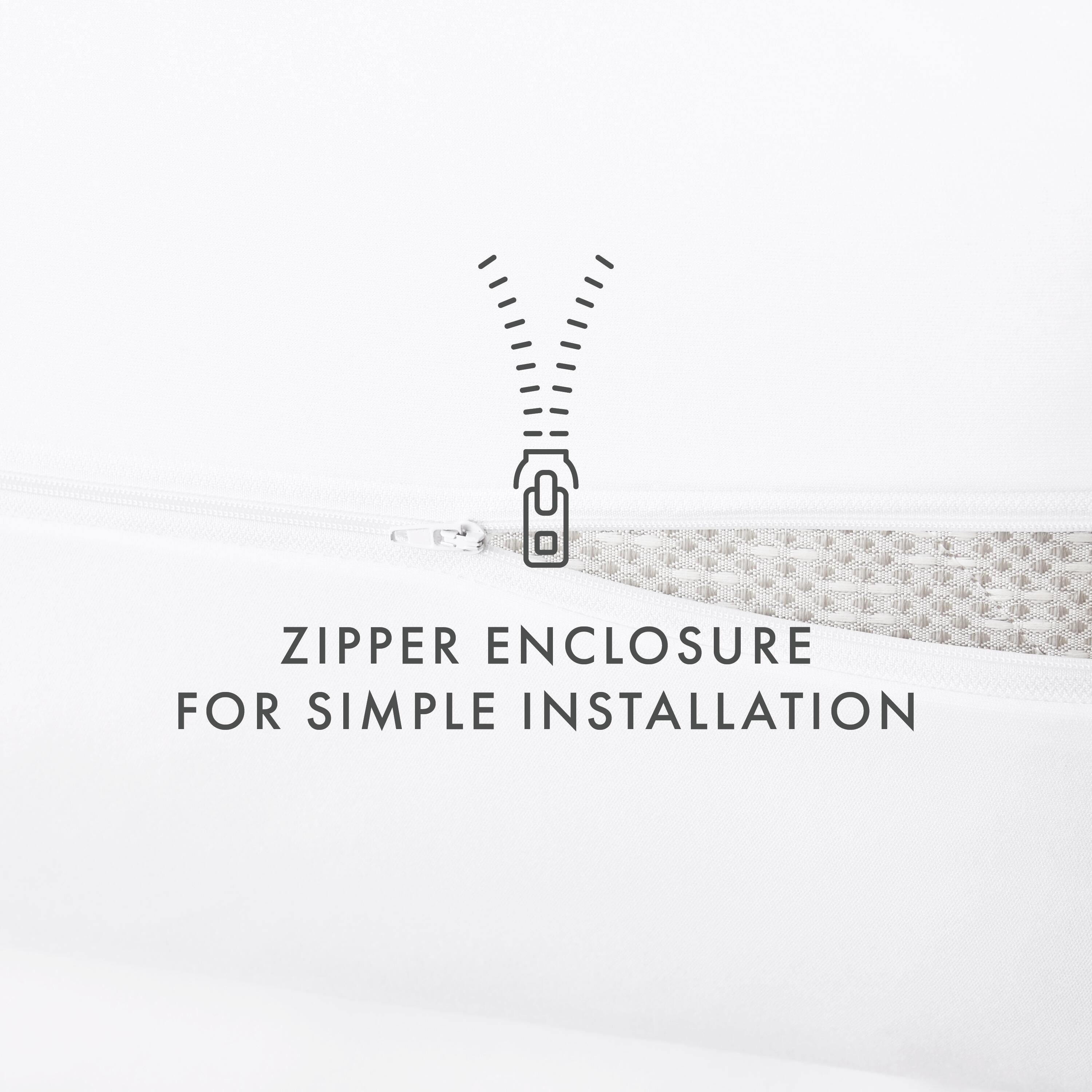 Zippered California King Bed Bug and Spill Proof Mattress Protector, White, large