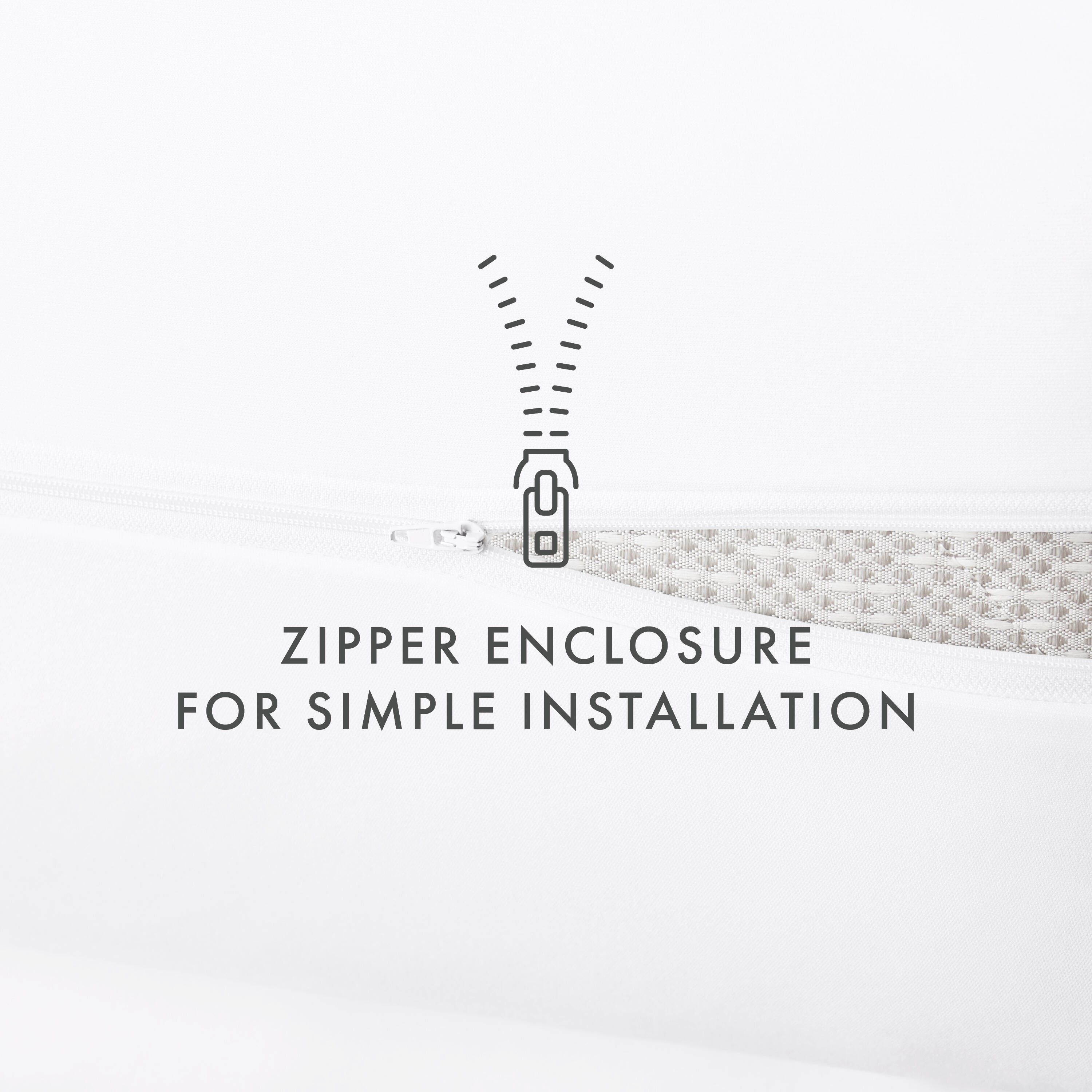 Zippered Twin XL Bed Bug and Spill Proof Mattress Protector, White, large