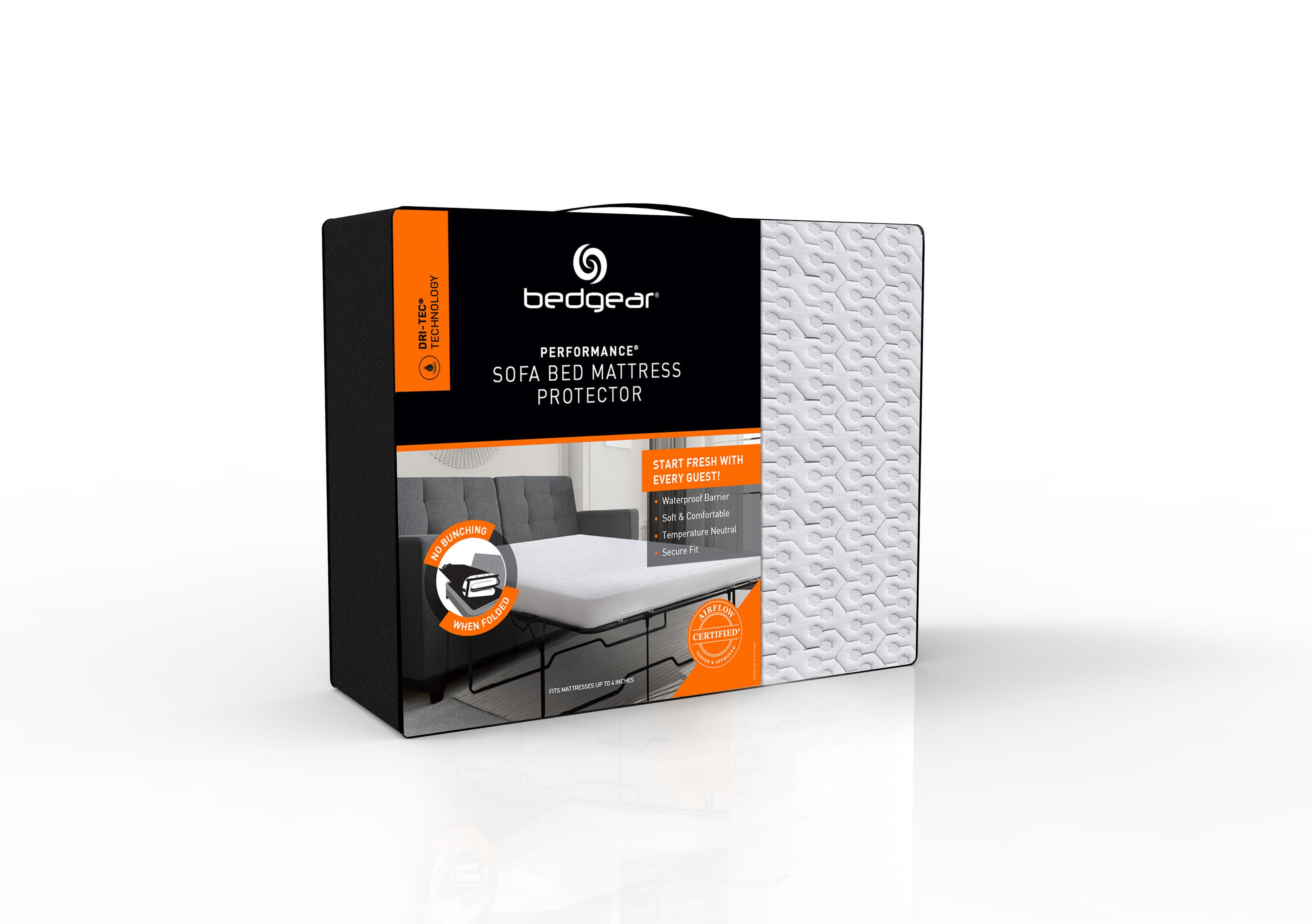 Bedgear Dri-Tec&reg; Sofa Mattress Protector, White, large