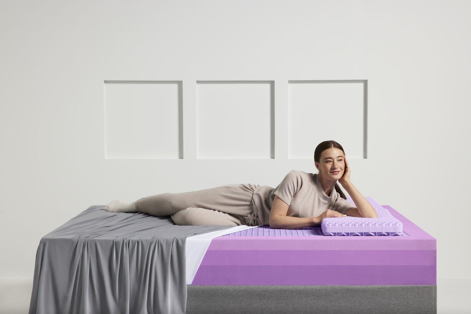 Purple®  SoftStretch Sheets Twin/Twin XL, Gray, large