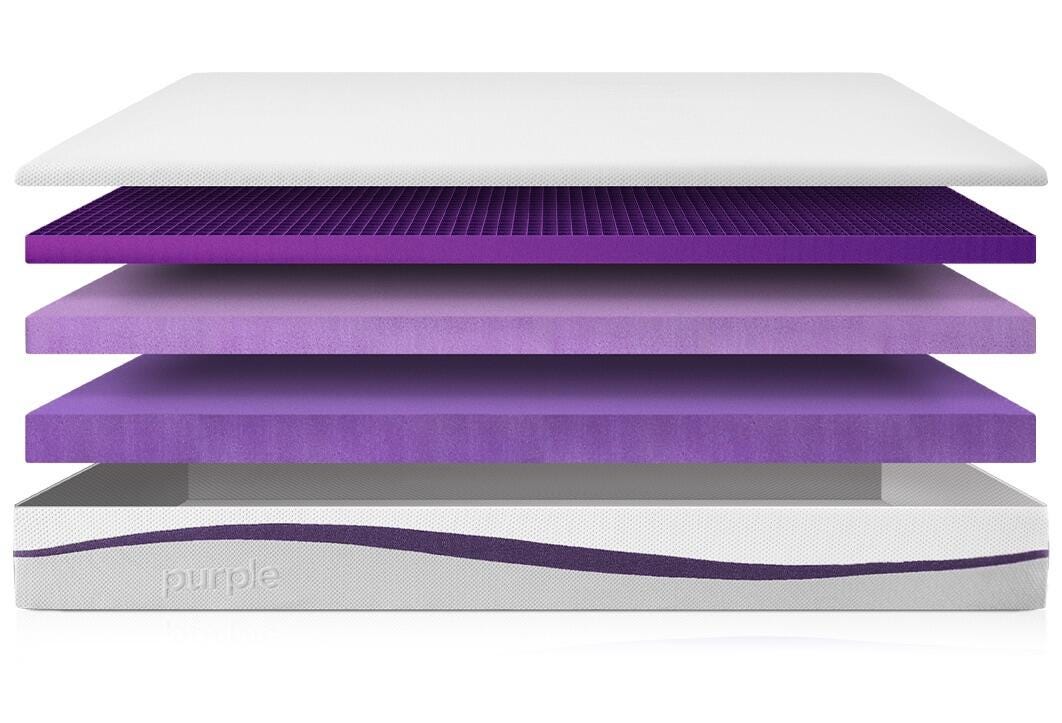 Purple®  Full Mattress, Gray/White, large