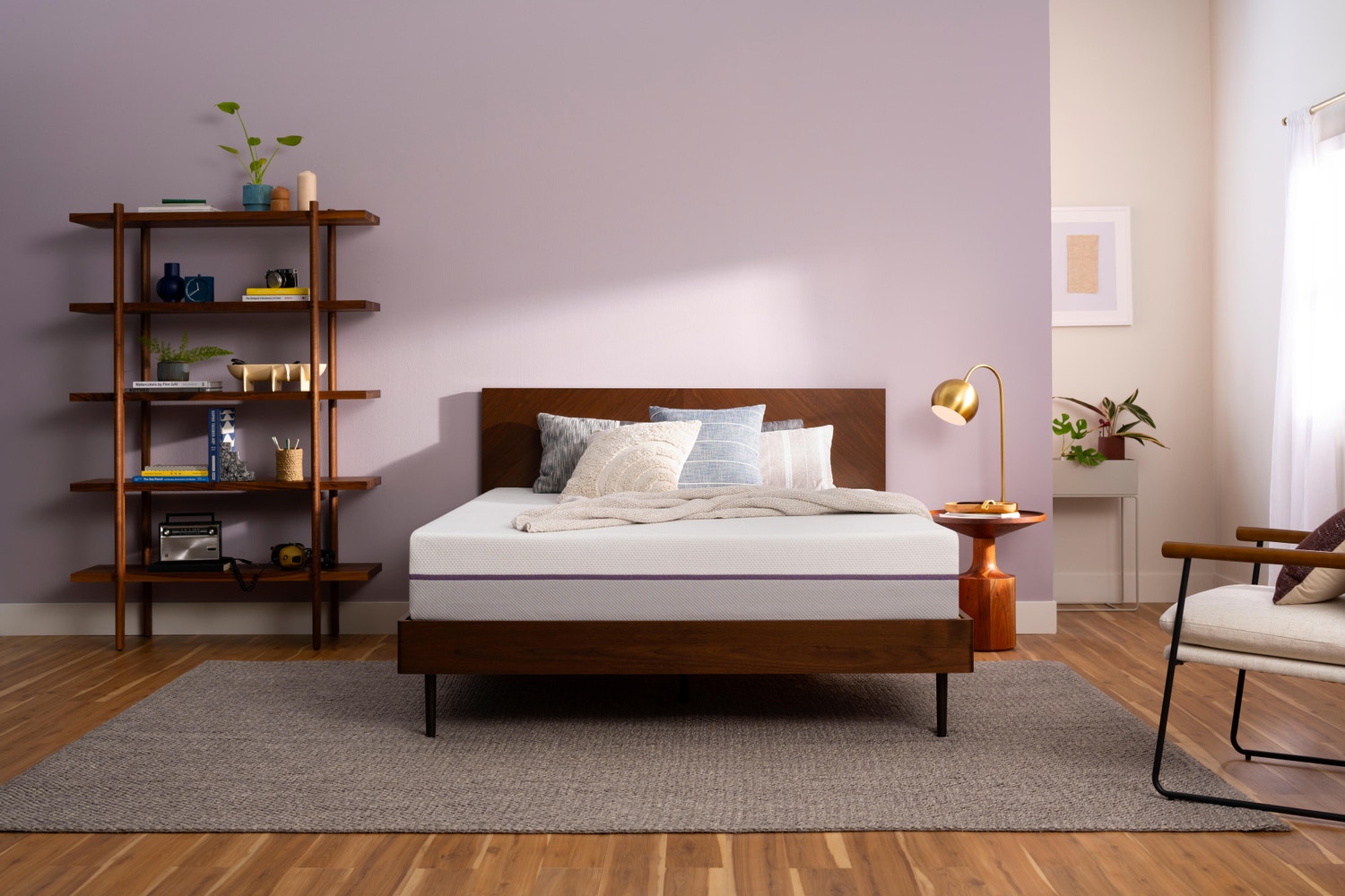 Purple® King Mattress, Gray/White, large