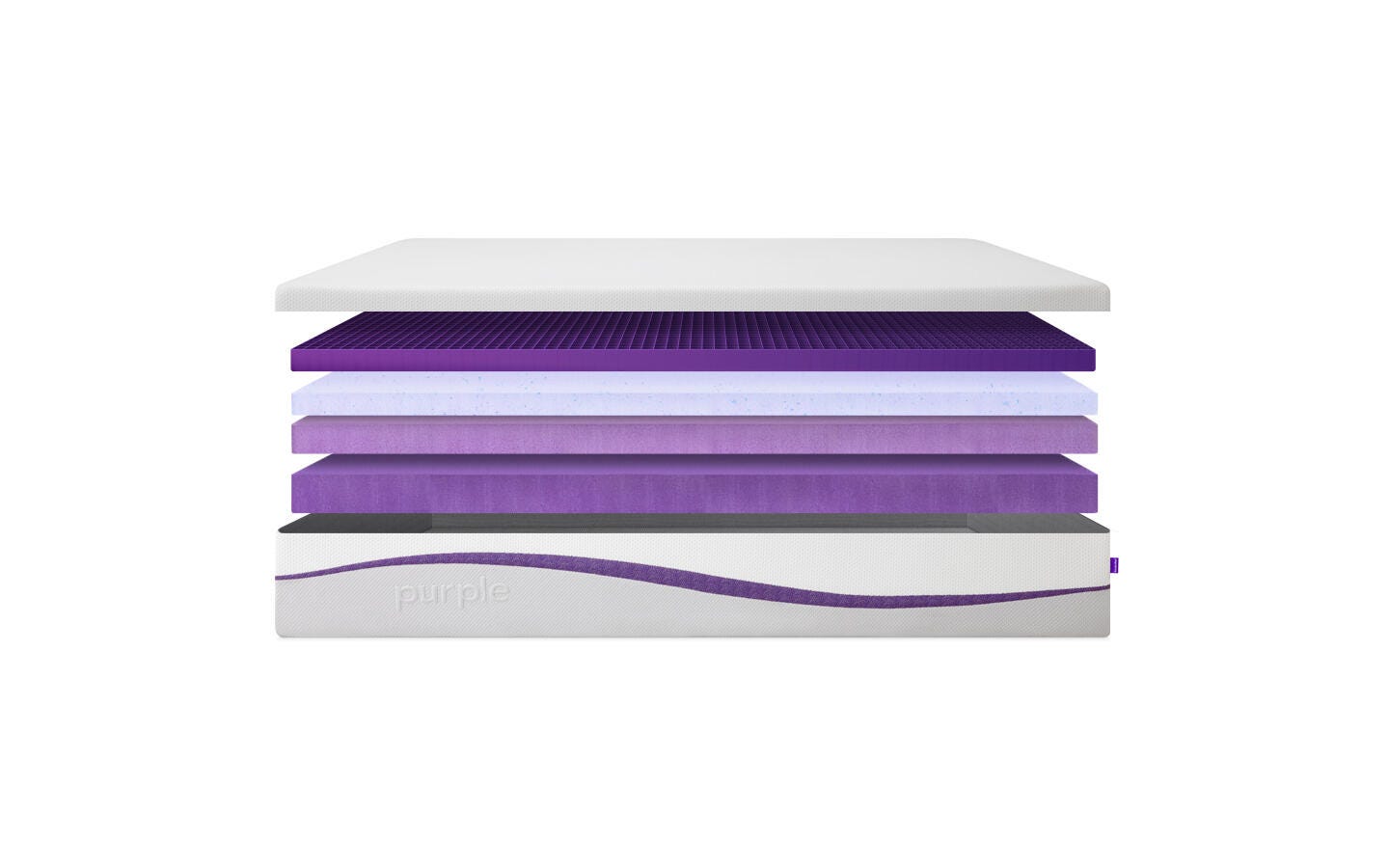 Purple® Mattress with Adjustable Base, Gray/White, large