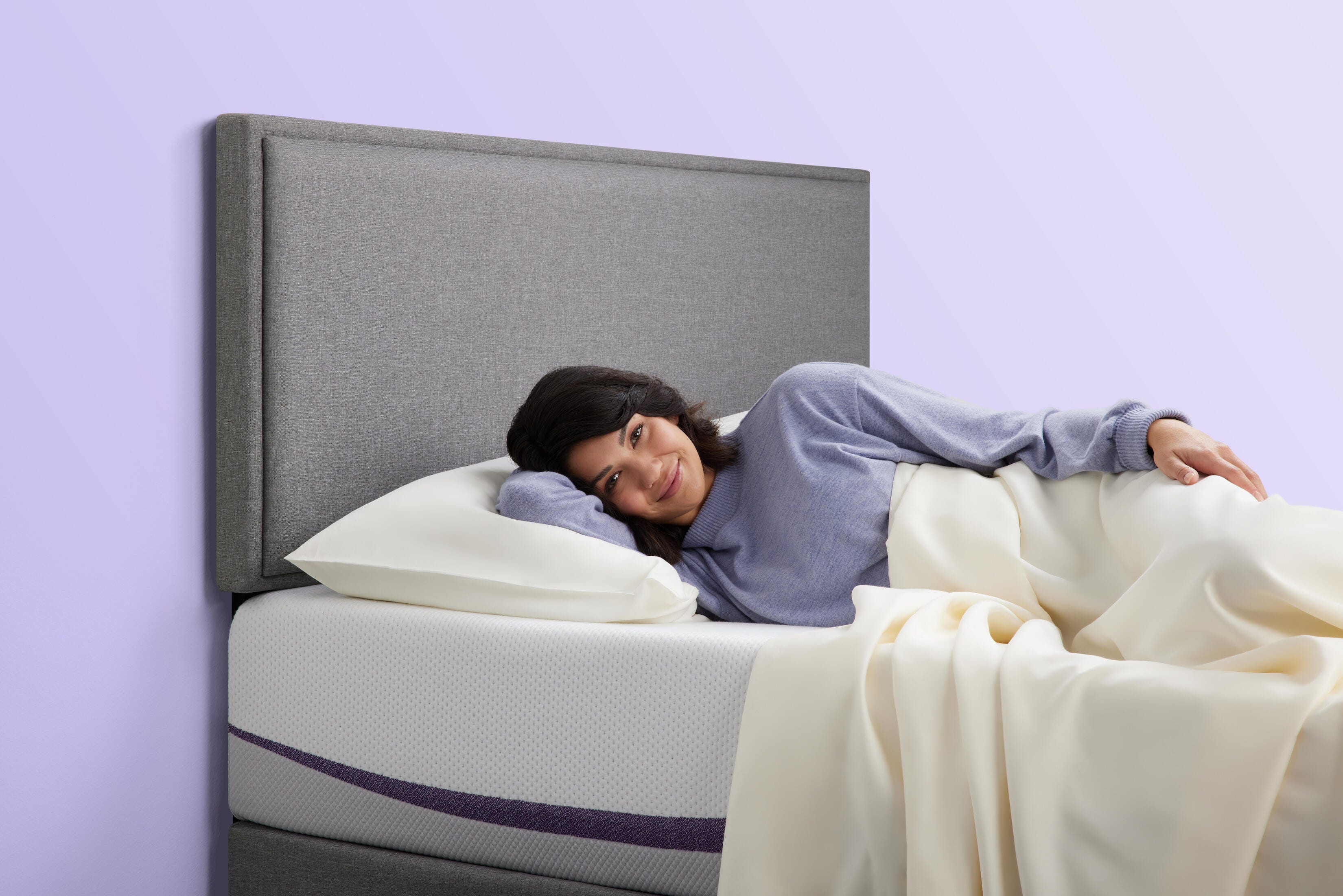 Purple® Plus Full Mattress, Gray/White, large