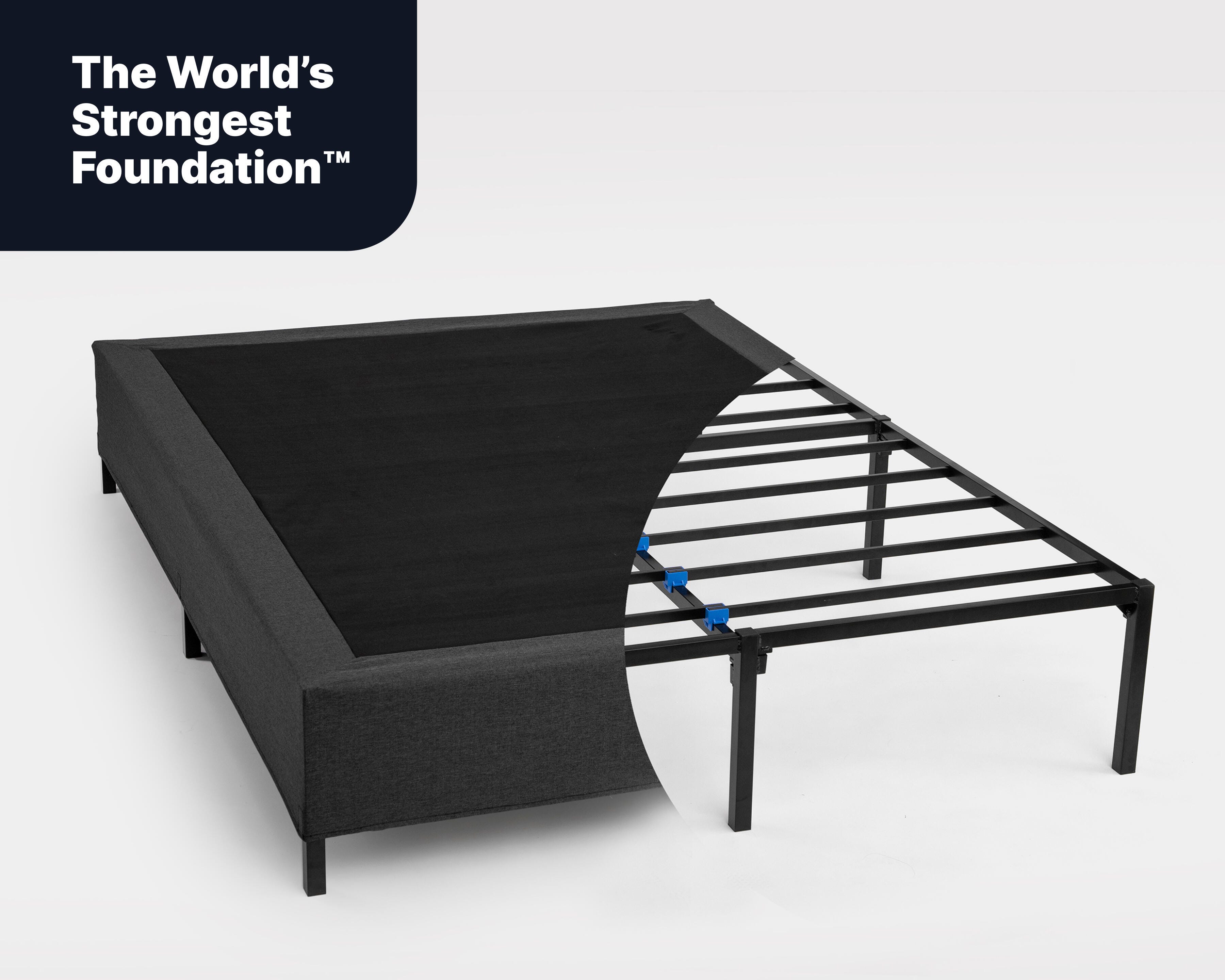 GhostBed All in One Metal Foundation, Black, large