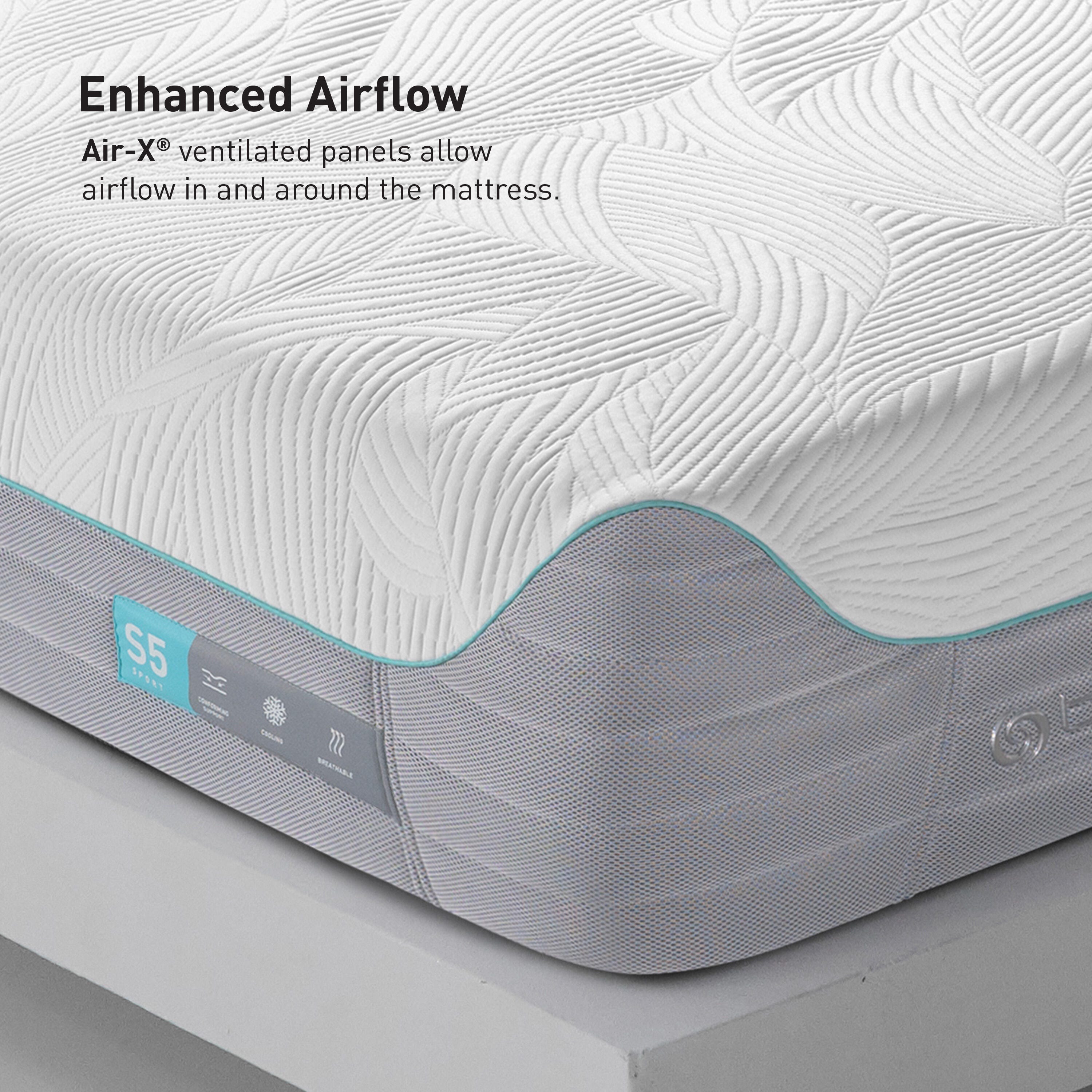 Bedgear S5 Performance Full Mattress, White, large