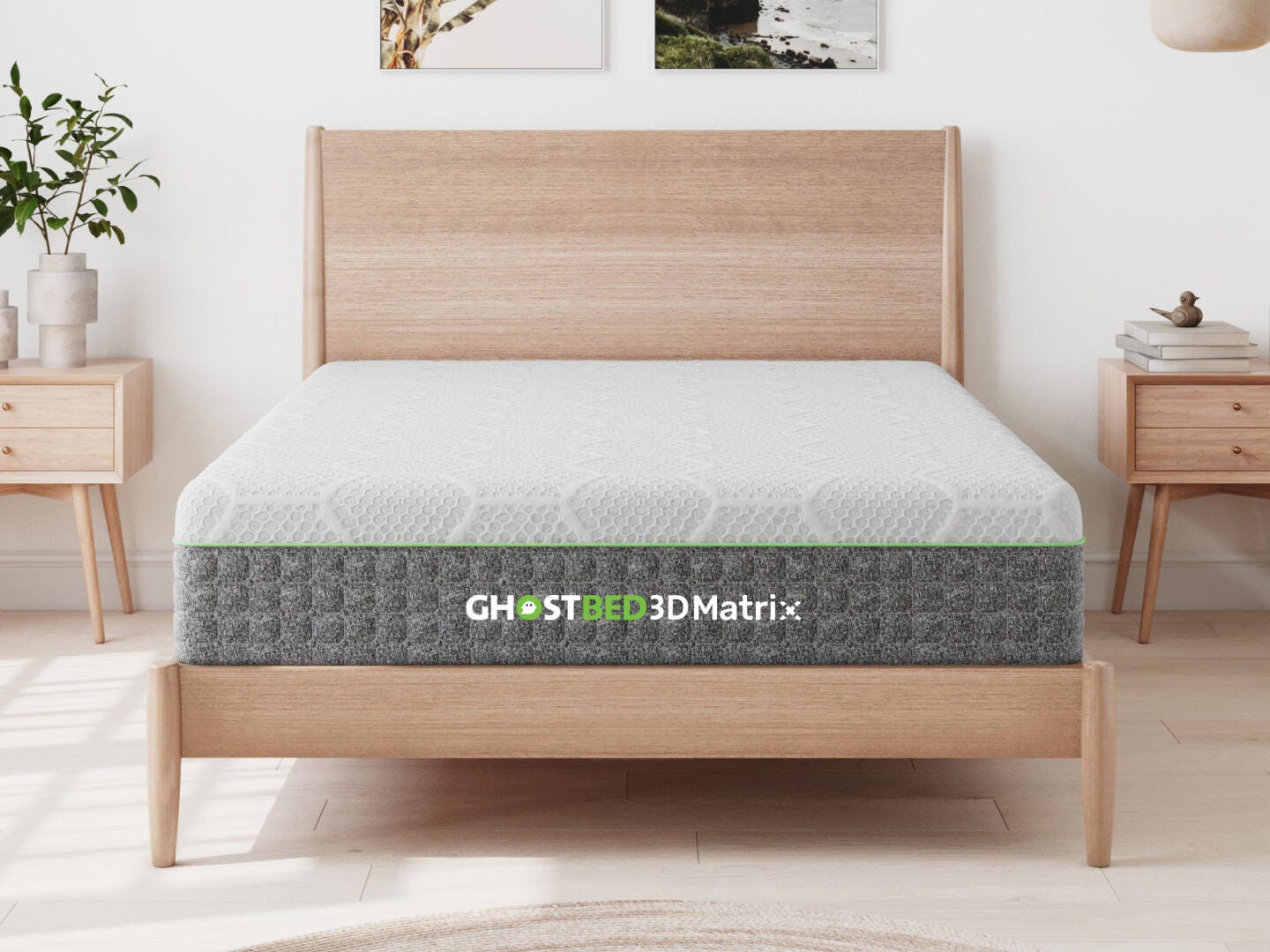 GhostBed 3D Matrix Hybrid Cal King Mattress, White, rollover