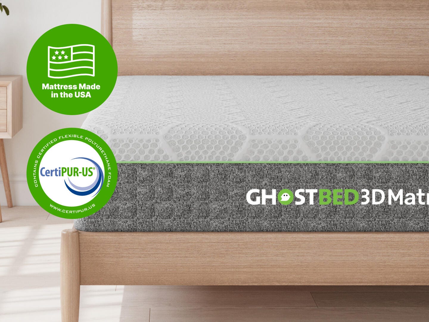 GhostBed 3D Matrix Hybrid Cal King Mattress, White, large