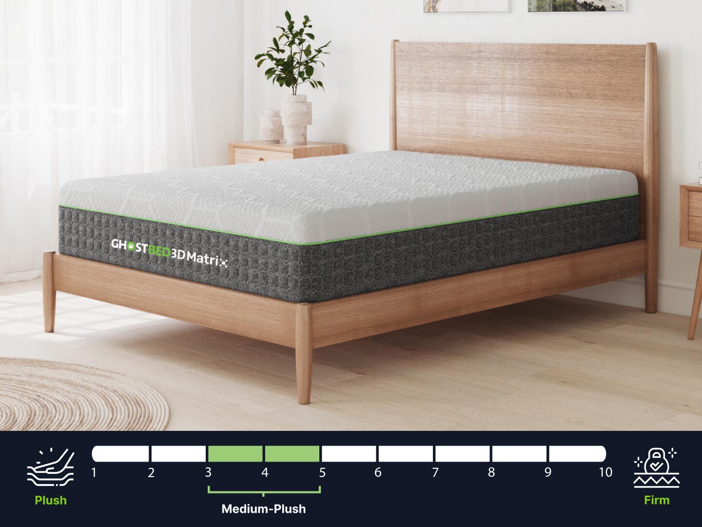 GhostBed 3D Matrix Hybrid Queen Mattress, White, large