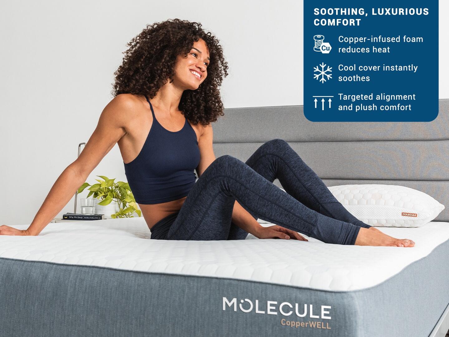 CopperWELL Medium Gel Memory Foam 12 Inch California King Mattress, White, large