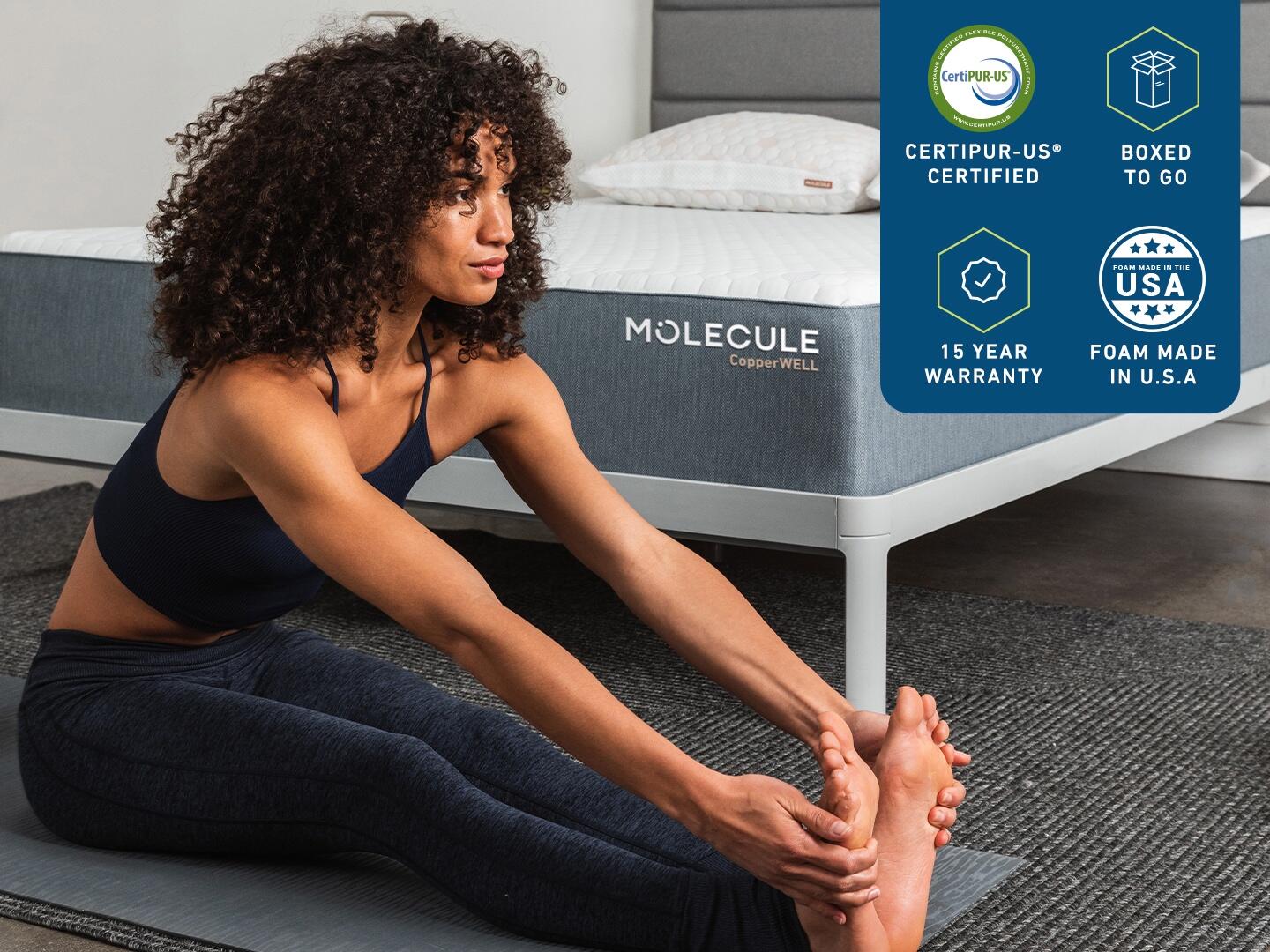 MOLECULE CopperWELL Medium Gel Memory Foam 12 Inch Full Mattress