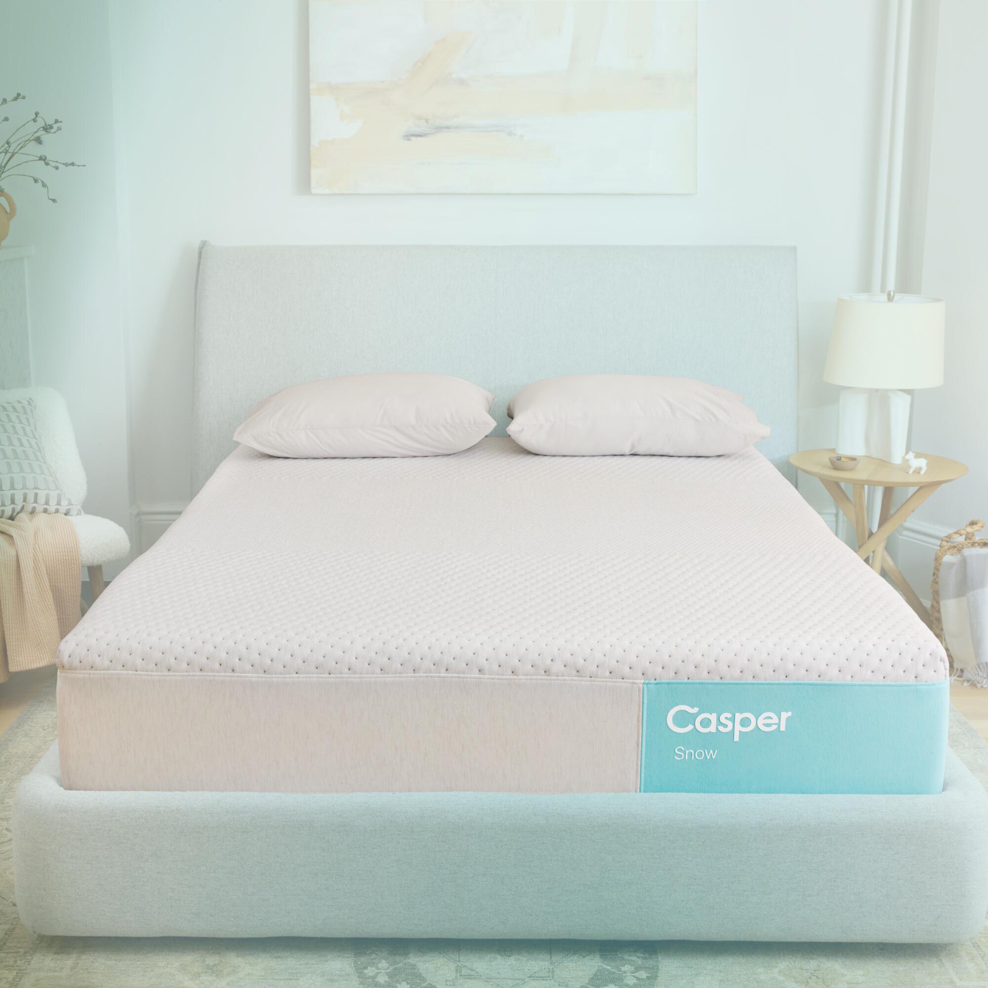 Casper Snow 3.0 King Mattress, White/Teal, large