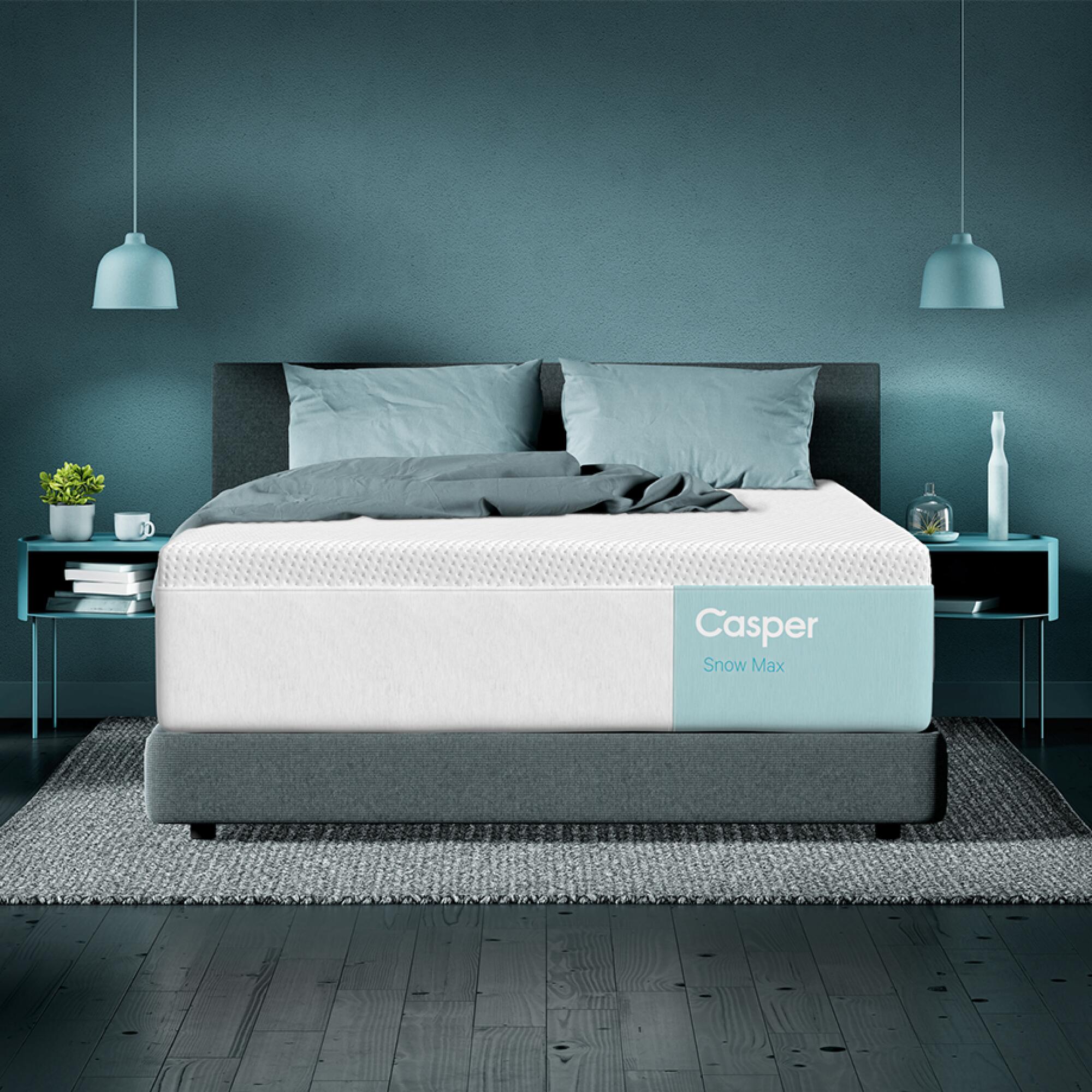 Casper Snow Max 3.0 Queen Mattress, White/Light Teal, large