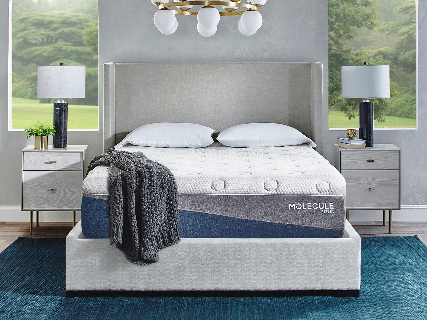 MOLECULE Reflex 14 Inch Hybrid Luxury Firm Full Mattress, Gray, large