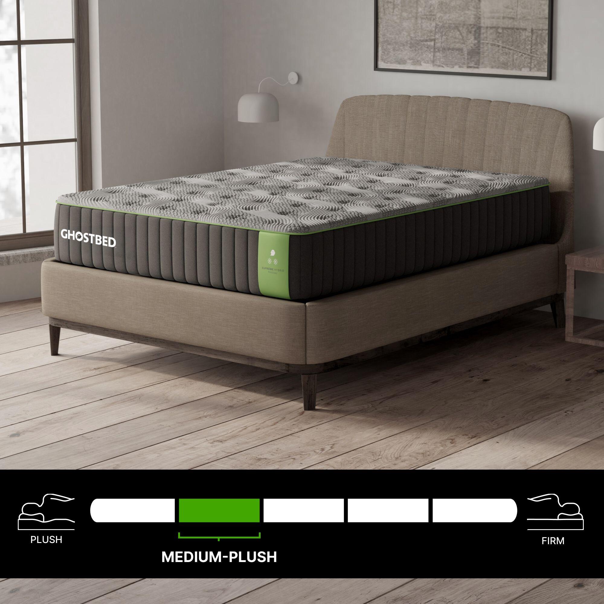 GhostBed Supreme Soft Hybrid Full Mattress, Gray, large