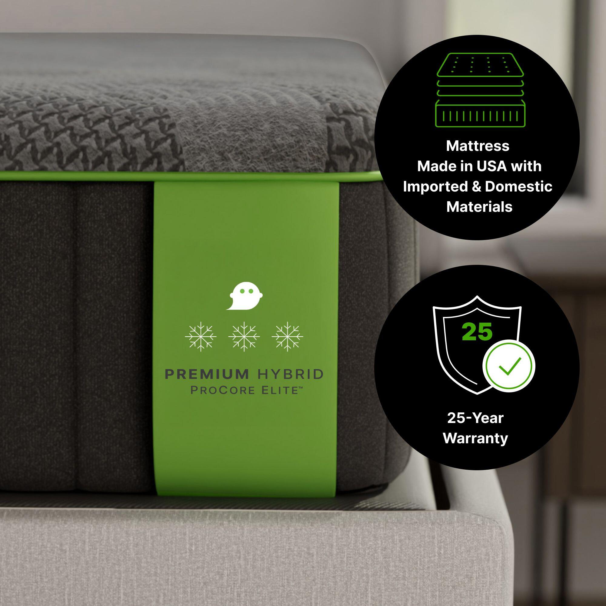 GhostBed Premium Medium Hybrid King Mattress, Gray, large