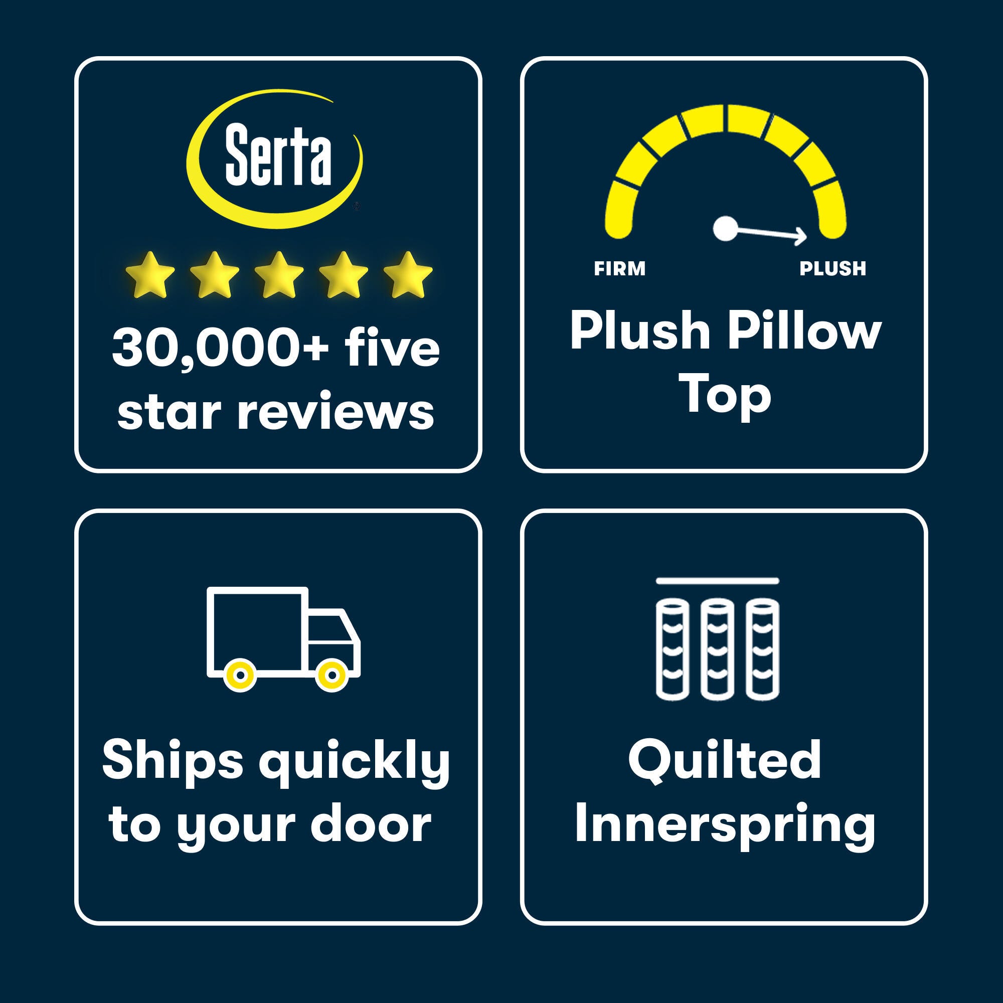 Serta Perfect Day 16" Plush Pillow Top King Mattress, Off White, large