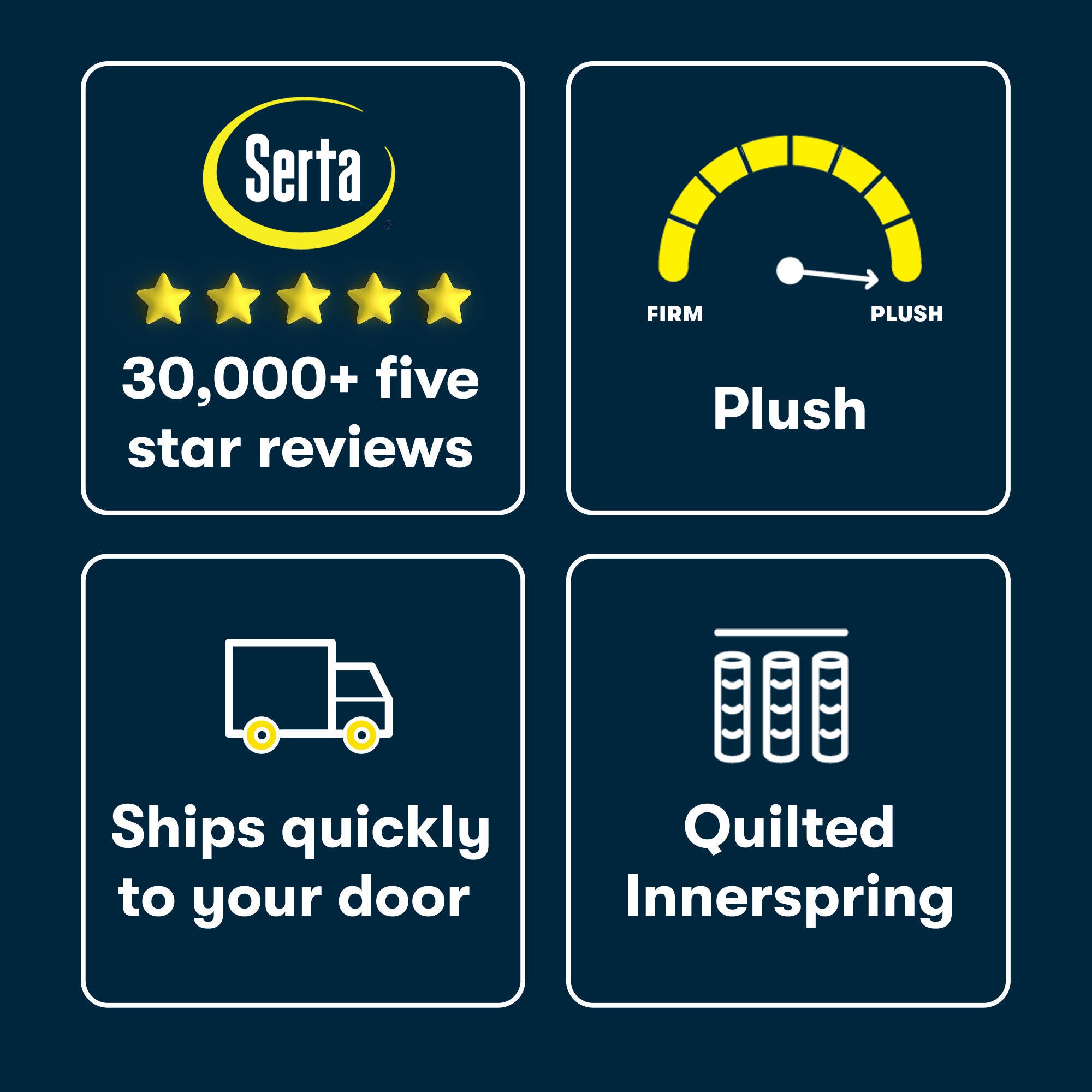 Serta Perfect Day 14" Plush Queen Mattress, Off White, large