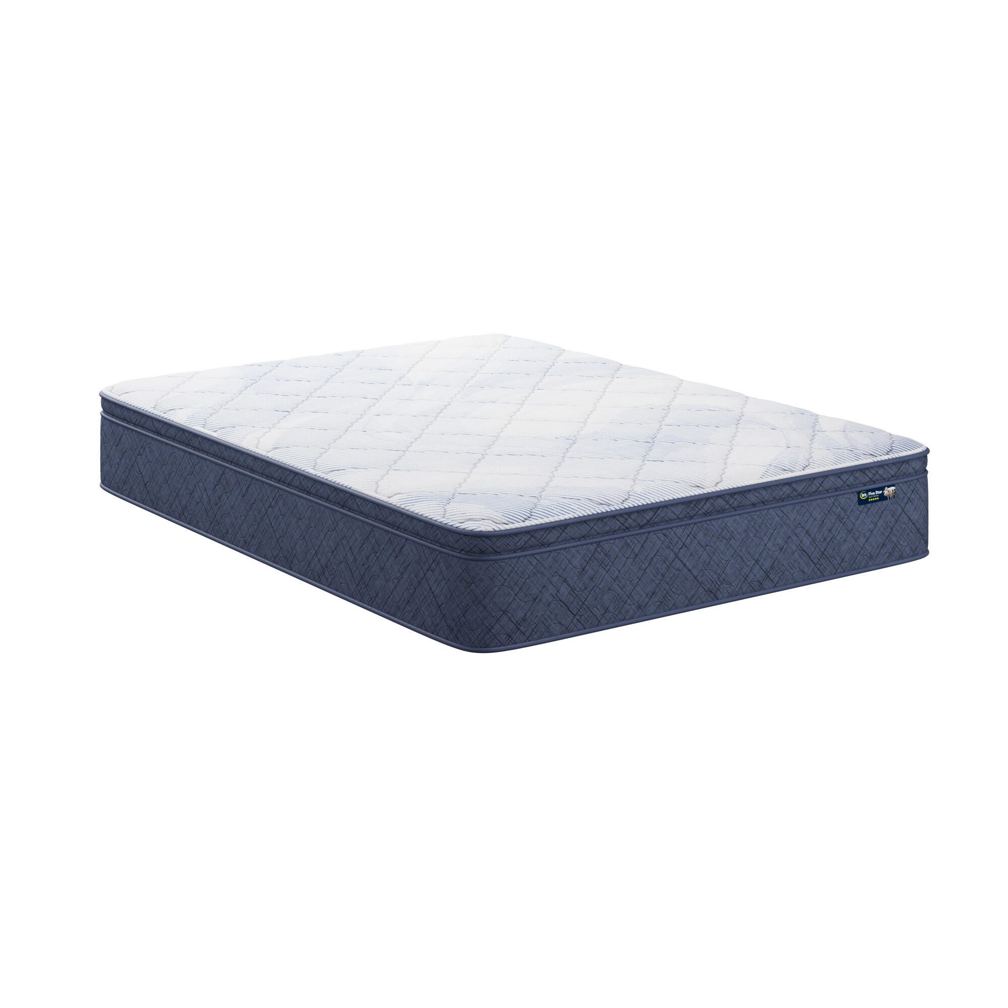 Perfect Day Plush Full Mattress, Navy Blue, large