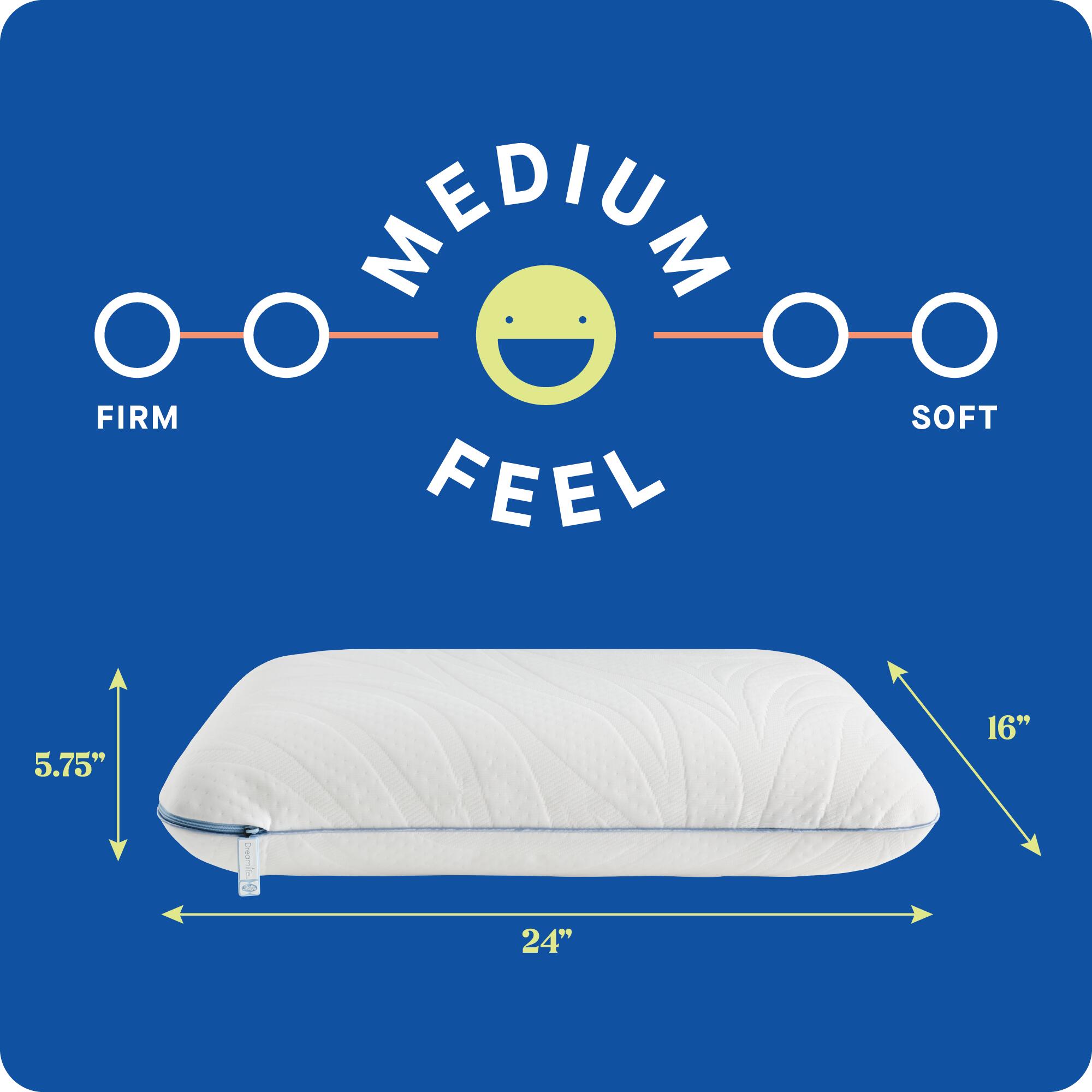 Sealy Dreamlife Solid Standard Memory Foam Pillow, , large