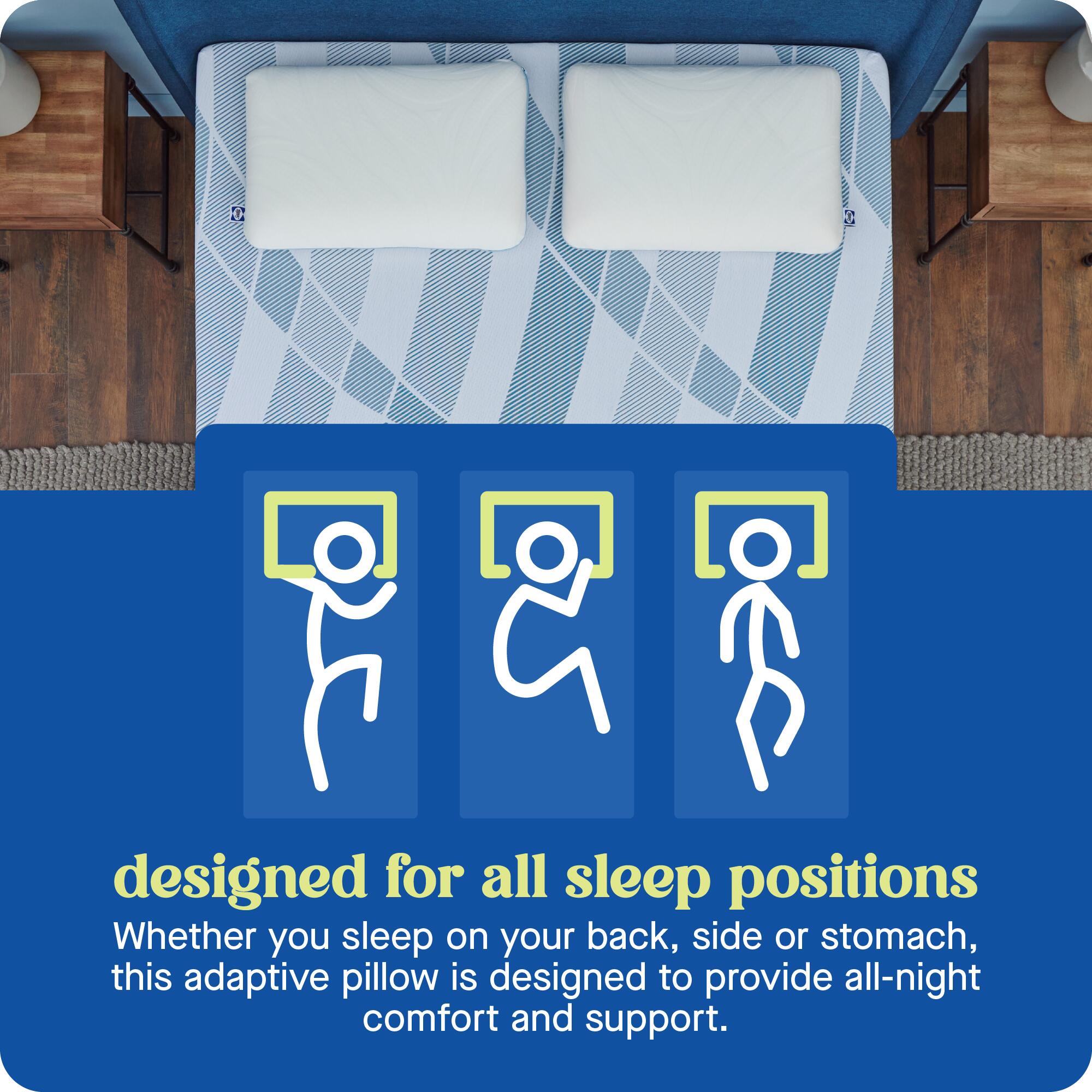 Sealy Dreamlife Solid Standard Memory Foam Pillow, , large