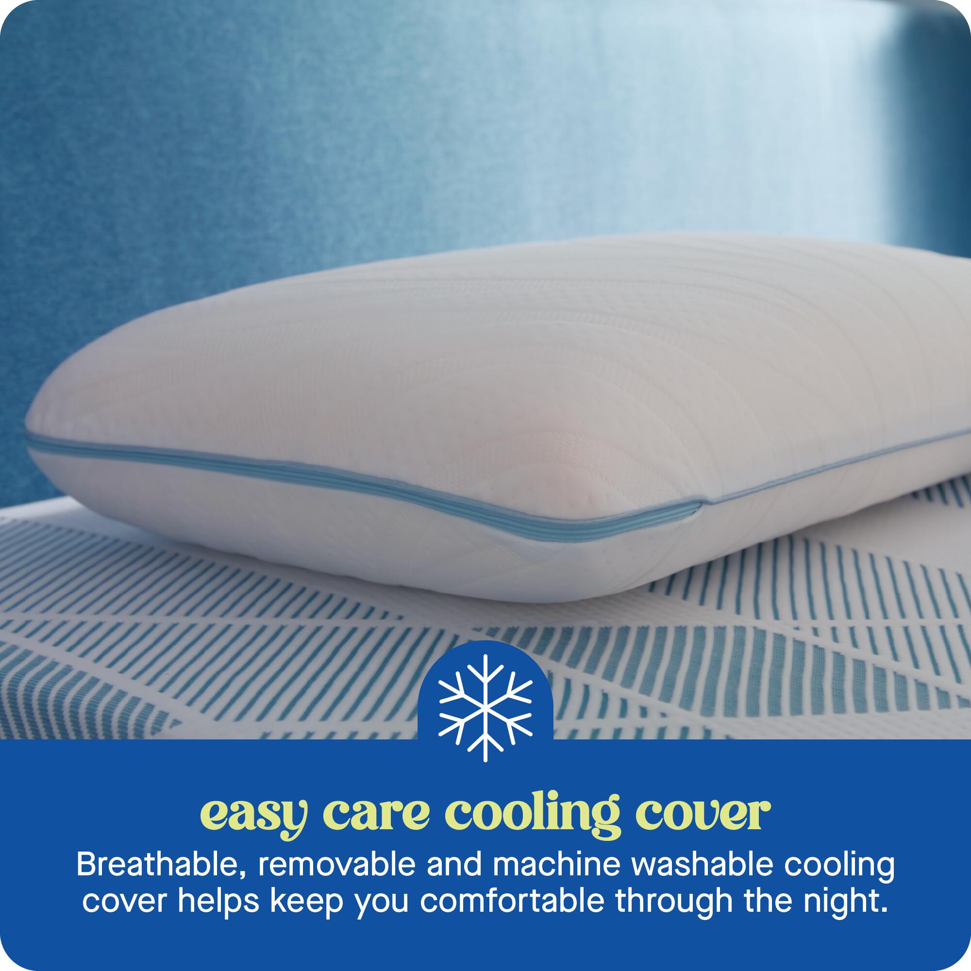 Sealy Dreamlife Solid Standard Memory Foam Pillow, , large