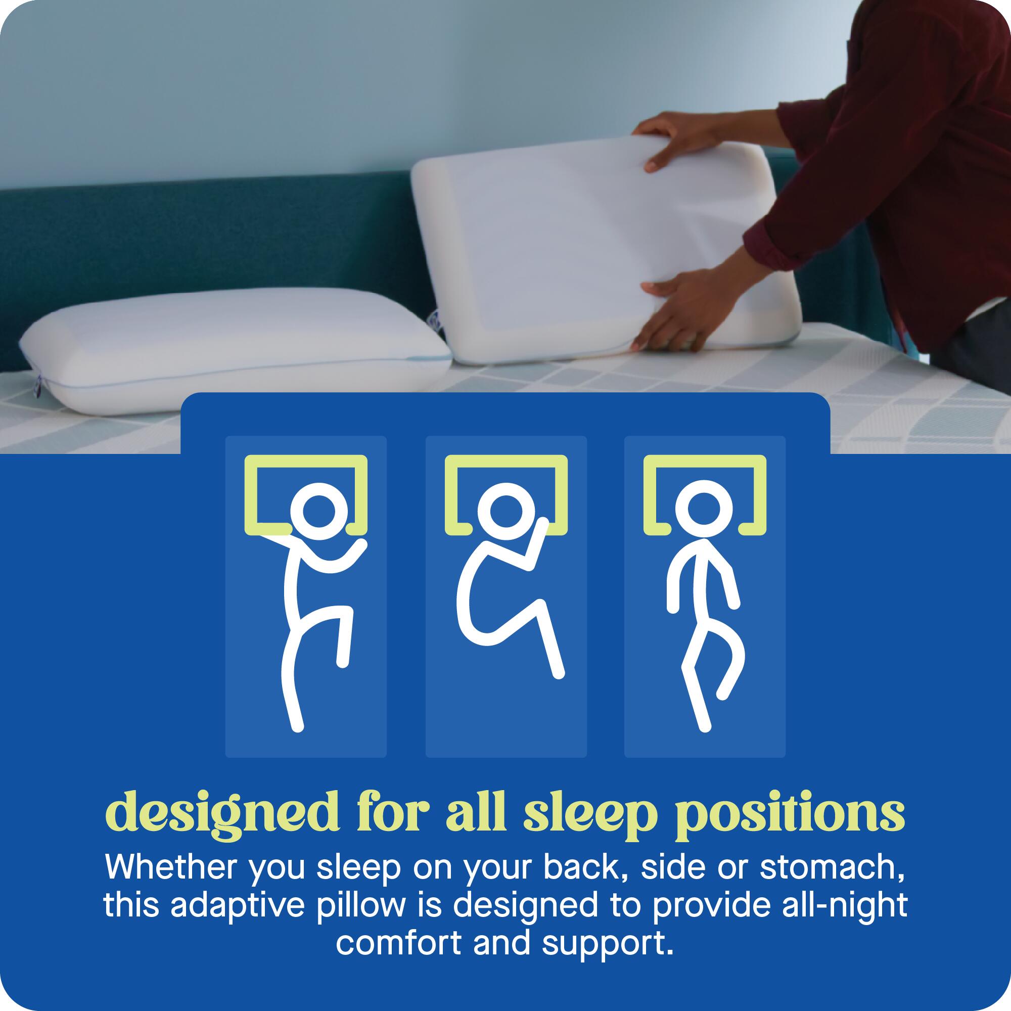 Sealy Dreamlife Standard Memory Foam Pillow, White, large