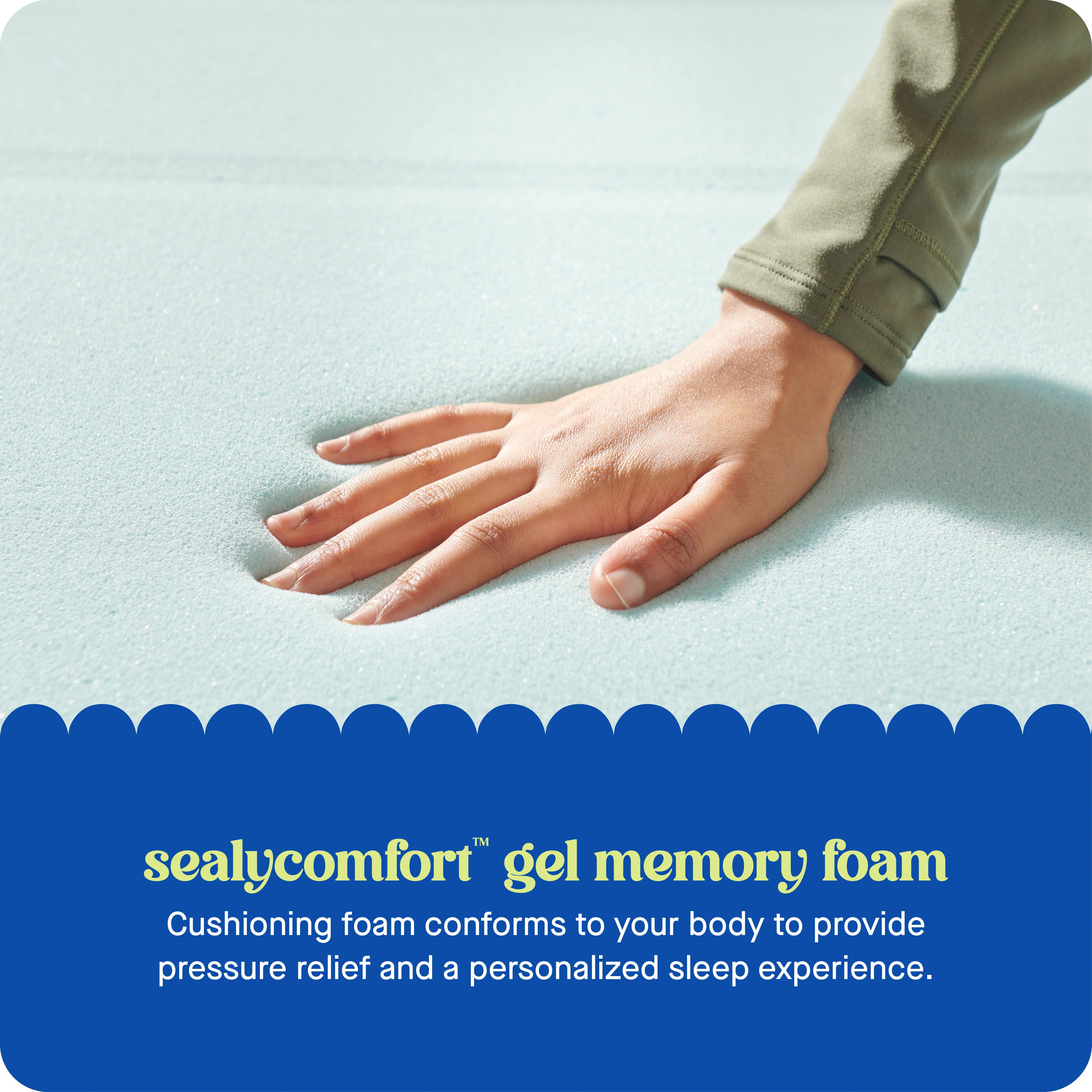 Sealy Dreamlife King Mattress Topper, White, large