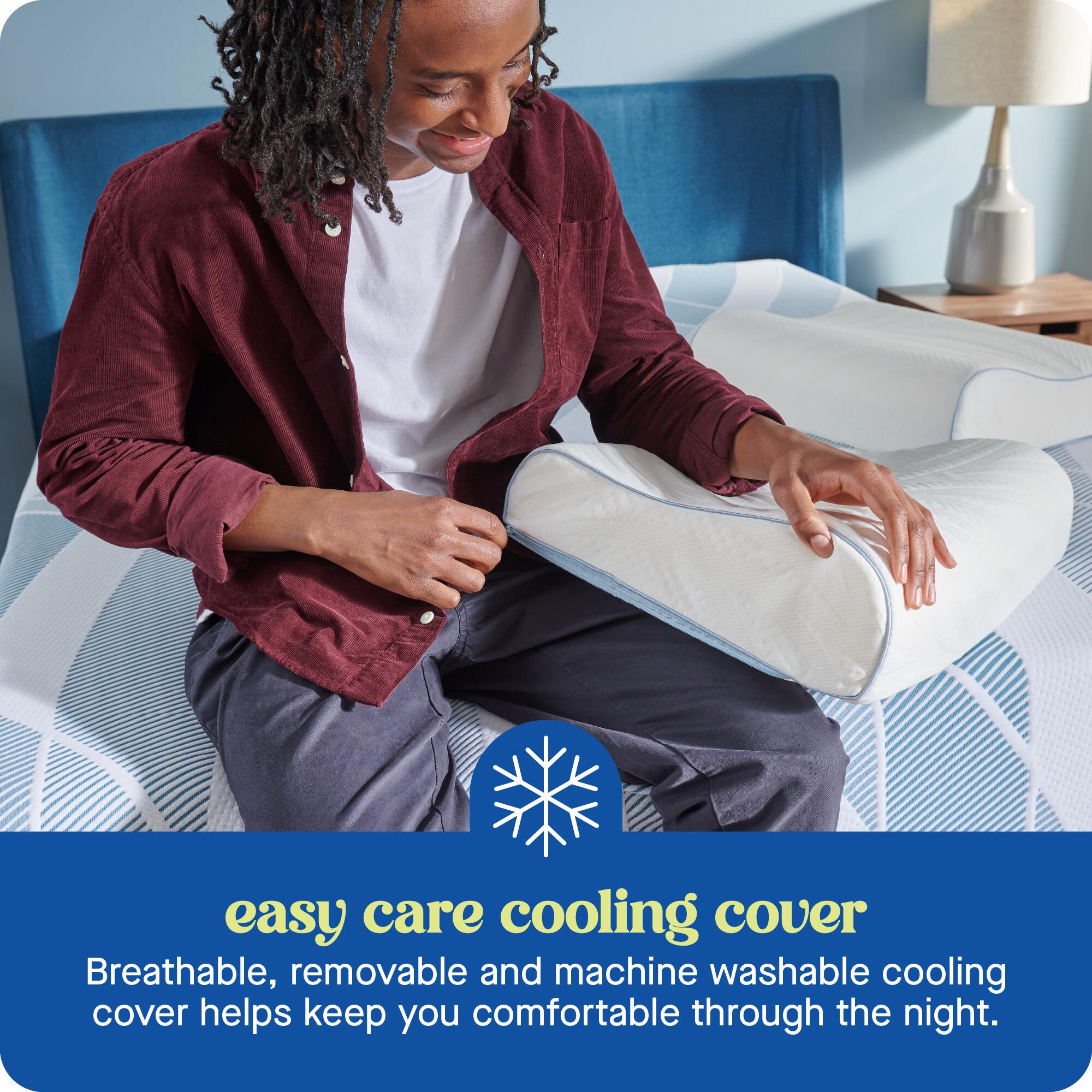 Sealy Dreamlife Ergonomic Standard Memory Foam Pillow, , large