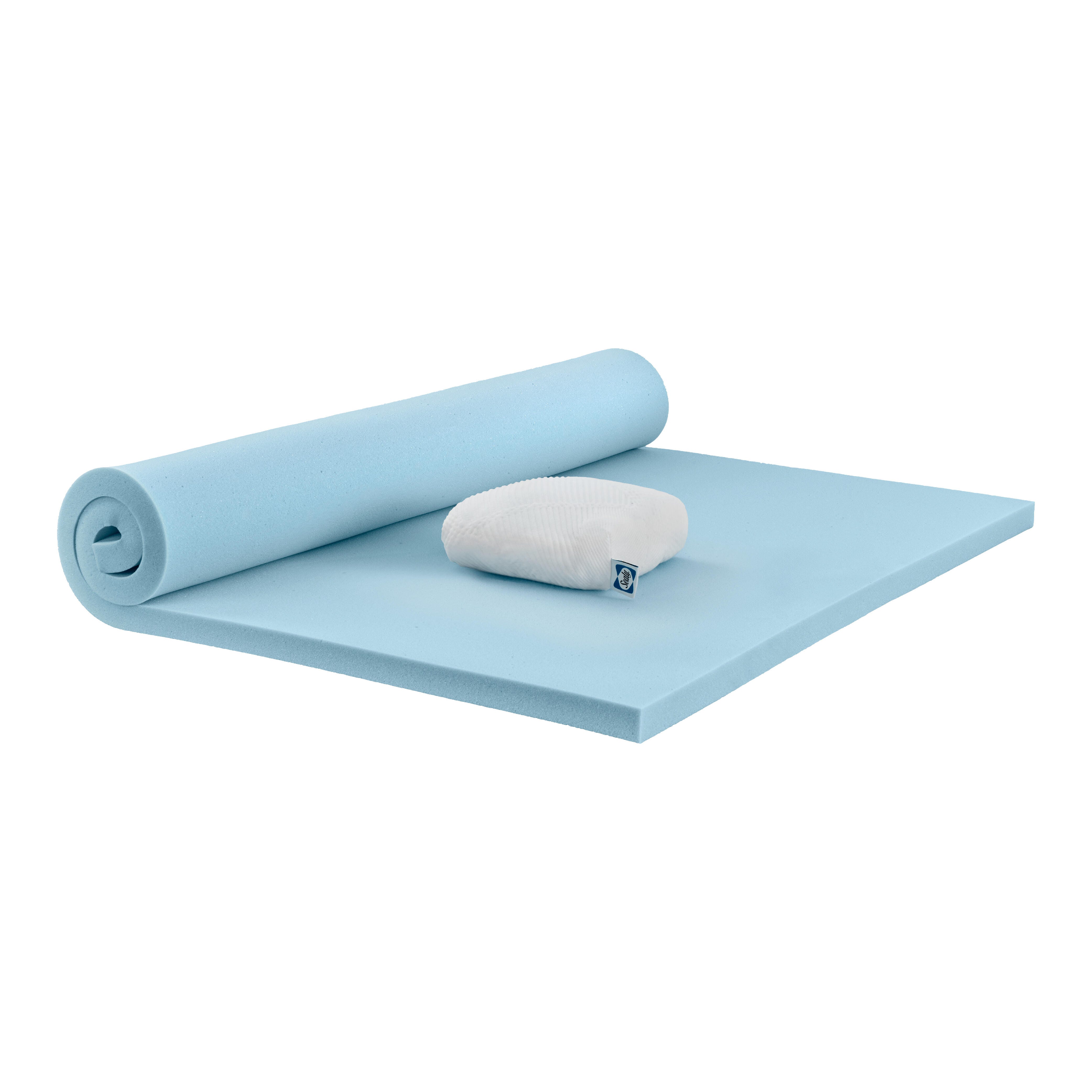 Sealy Dreamlife Solid Twin Mattress Topper, White, large