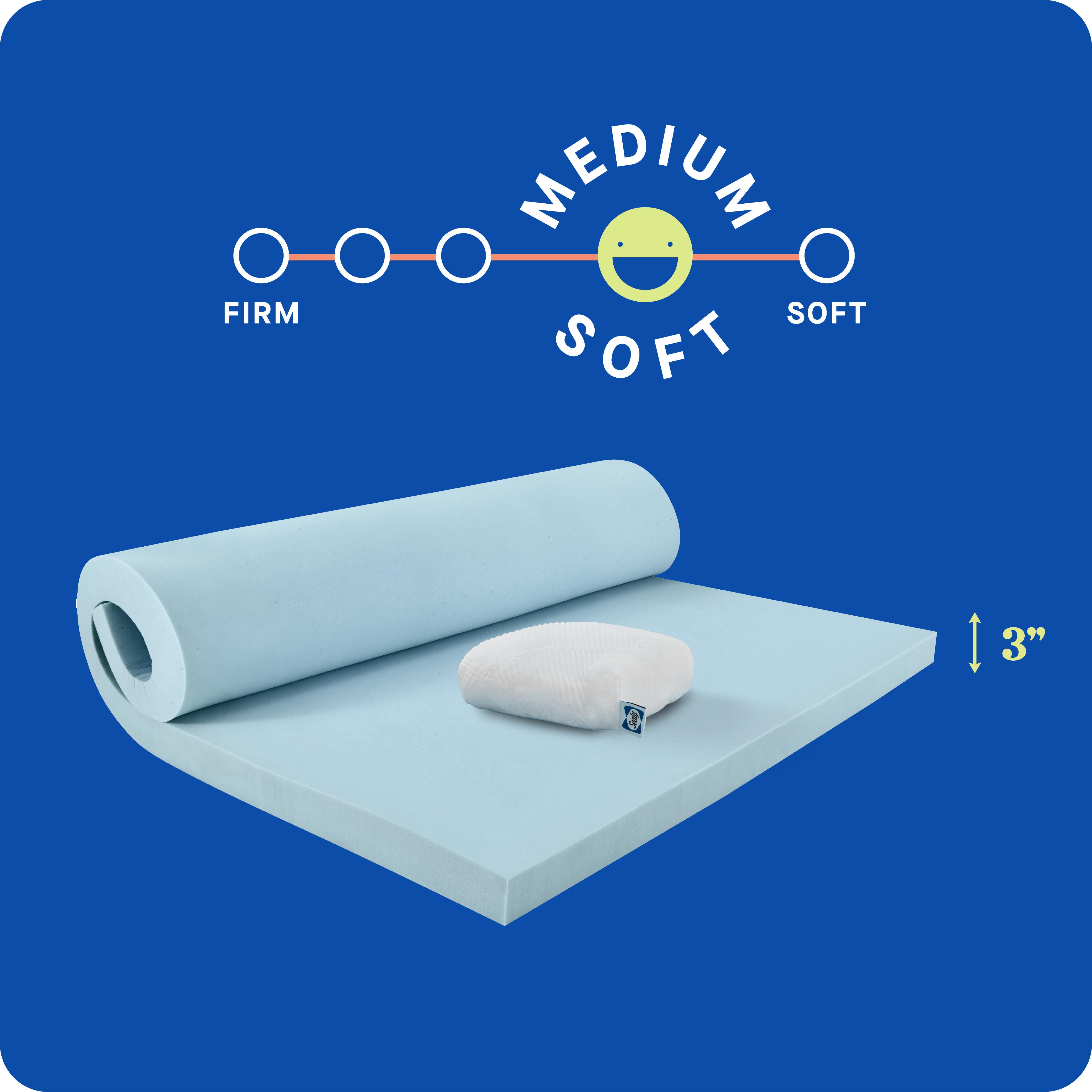 Sealy Dreamlife Cozy Twin Mattress Topper, White, large