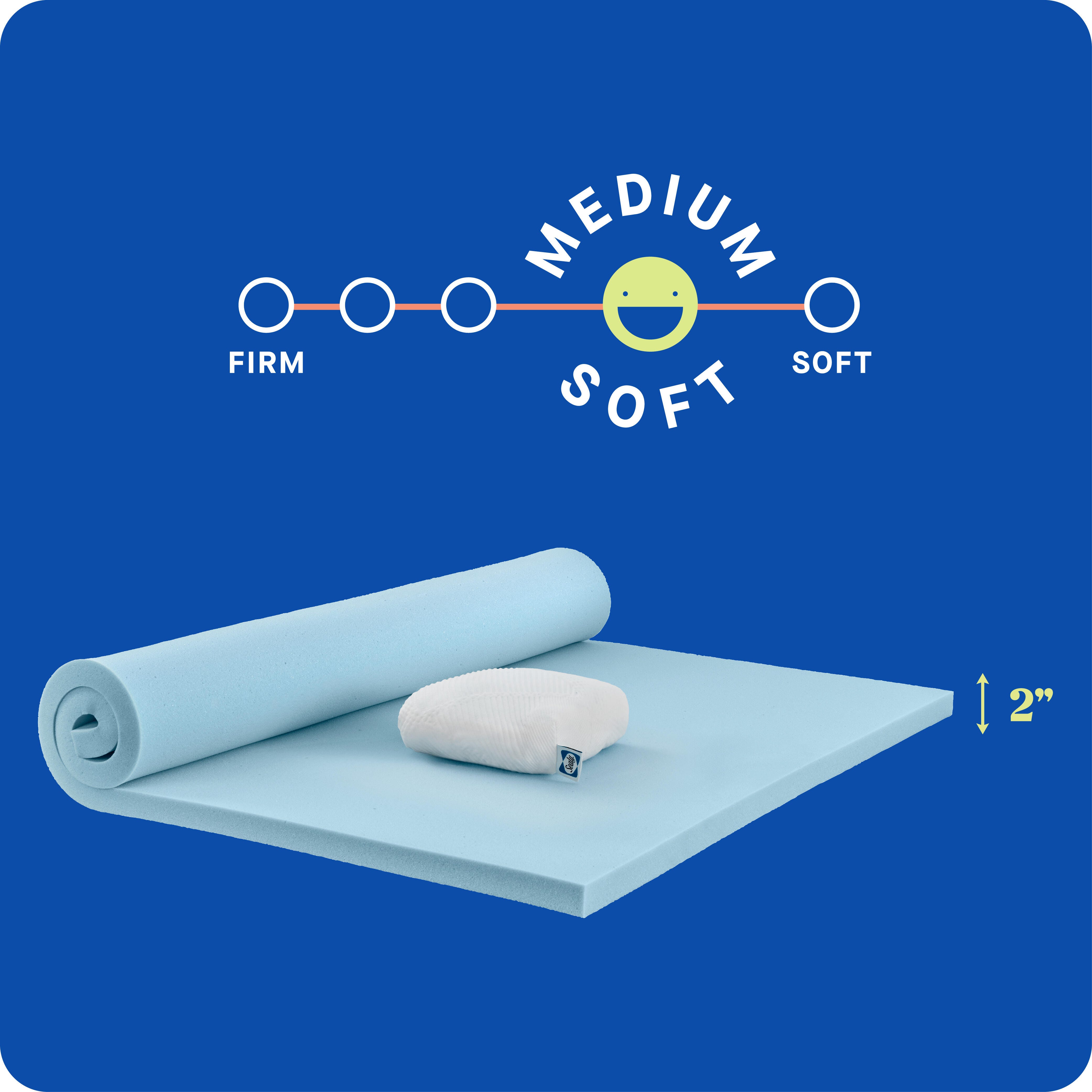 Sealy Dreamlife Solid King Mattress Topper, White, large